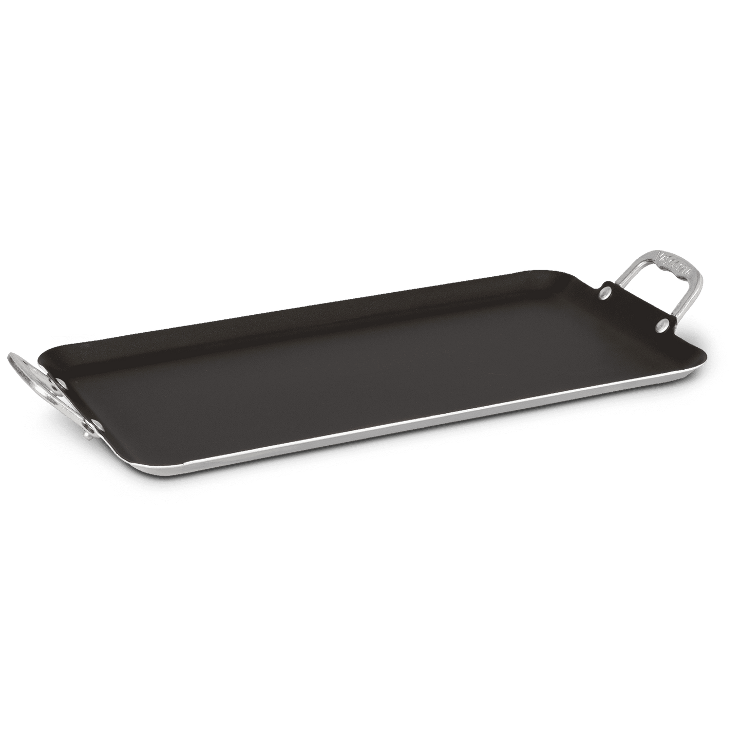 Vasconia 20x11" Nonstick Double Burner Griddle, 100% Aluminum, Oven Safe 450°F, Dishwasher Safe
