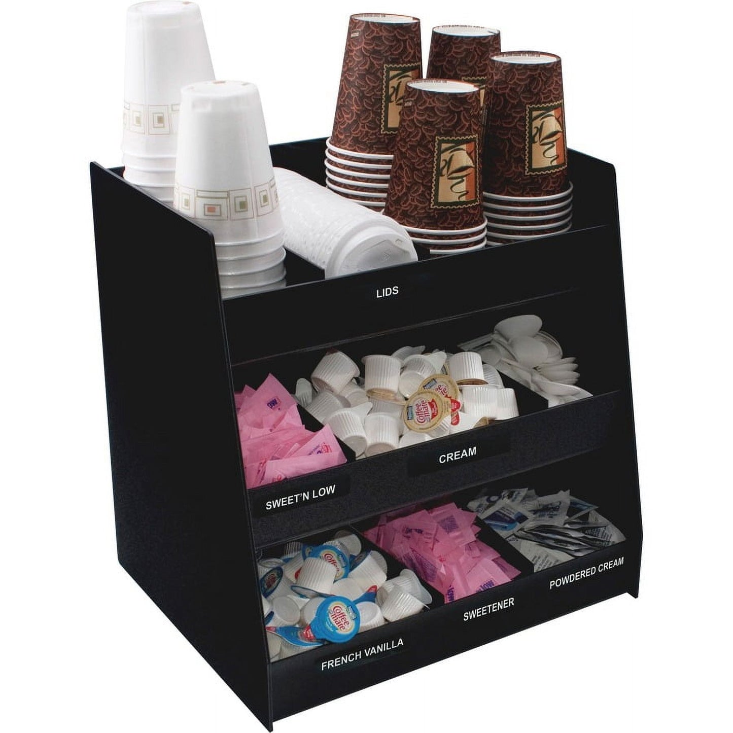 Vertiflex Vertical 3-Shelf Condiment Organizer, Black, 1 Each (Quantity)