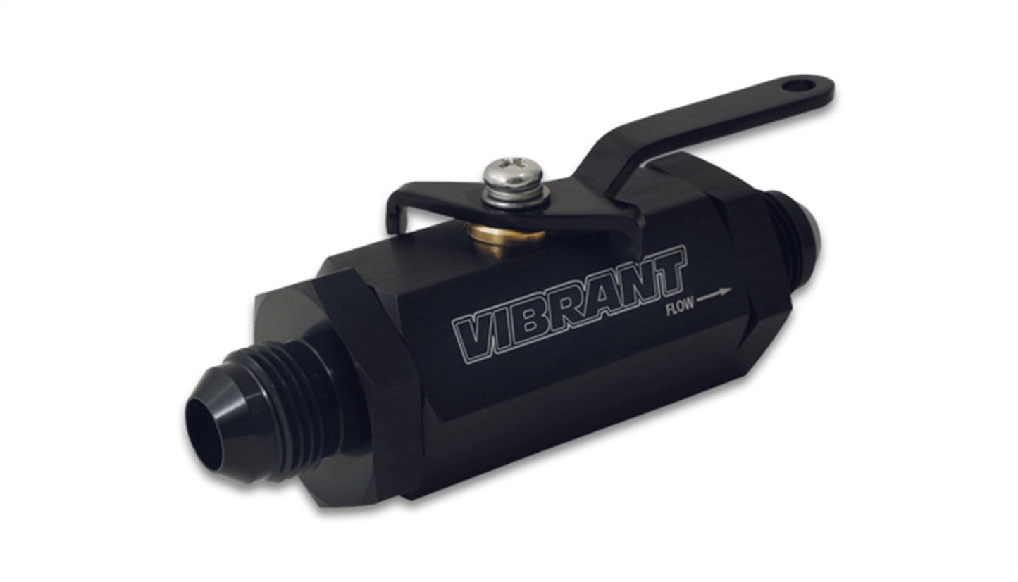 Vibrant Performance -4AN to -4AN Male Shut Off Valve - Black