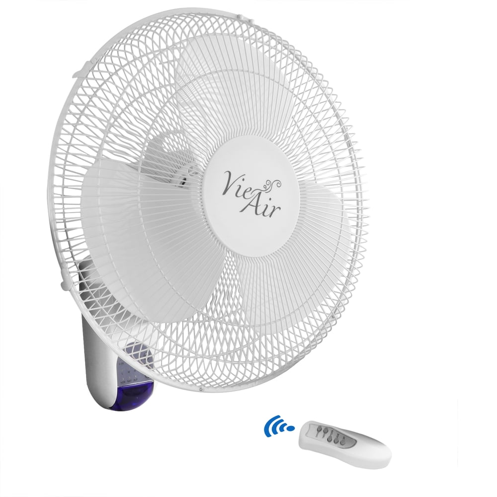 Vie Air 16" Pedestal Wall Fan, White