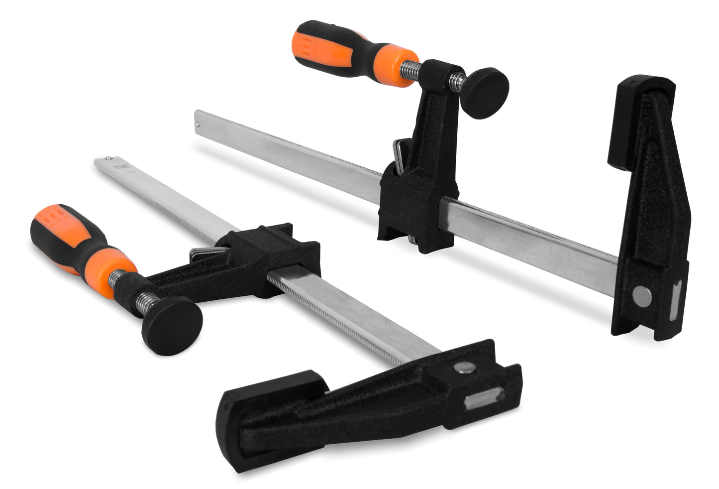 WEN Quick-Adjust 12-Inch Steel Bar Clamps with 2.5-Inch Throat and Micro-Adjustment Handle, Two Pack