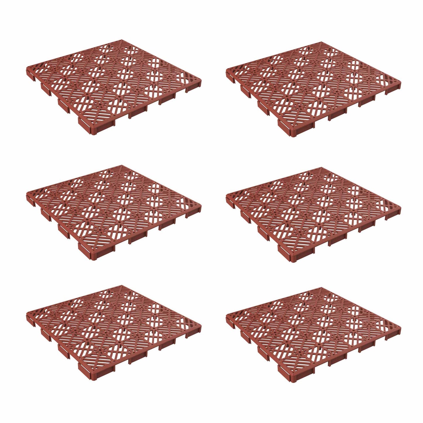 Interlocking Floor Tiles for Patio, Deck, Walkway, Garage, 30 Piece By Pure Garden