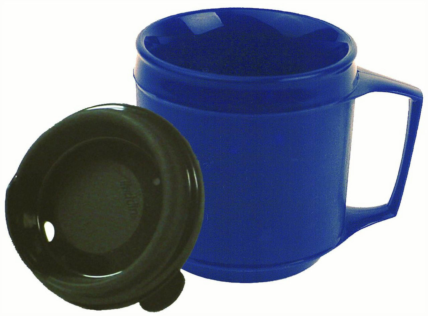Weighted cup, no-spill lid 8 oz.