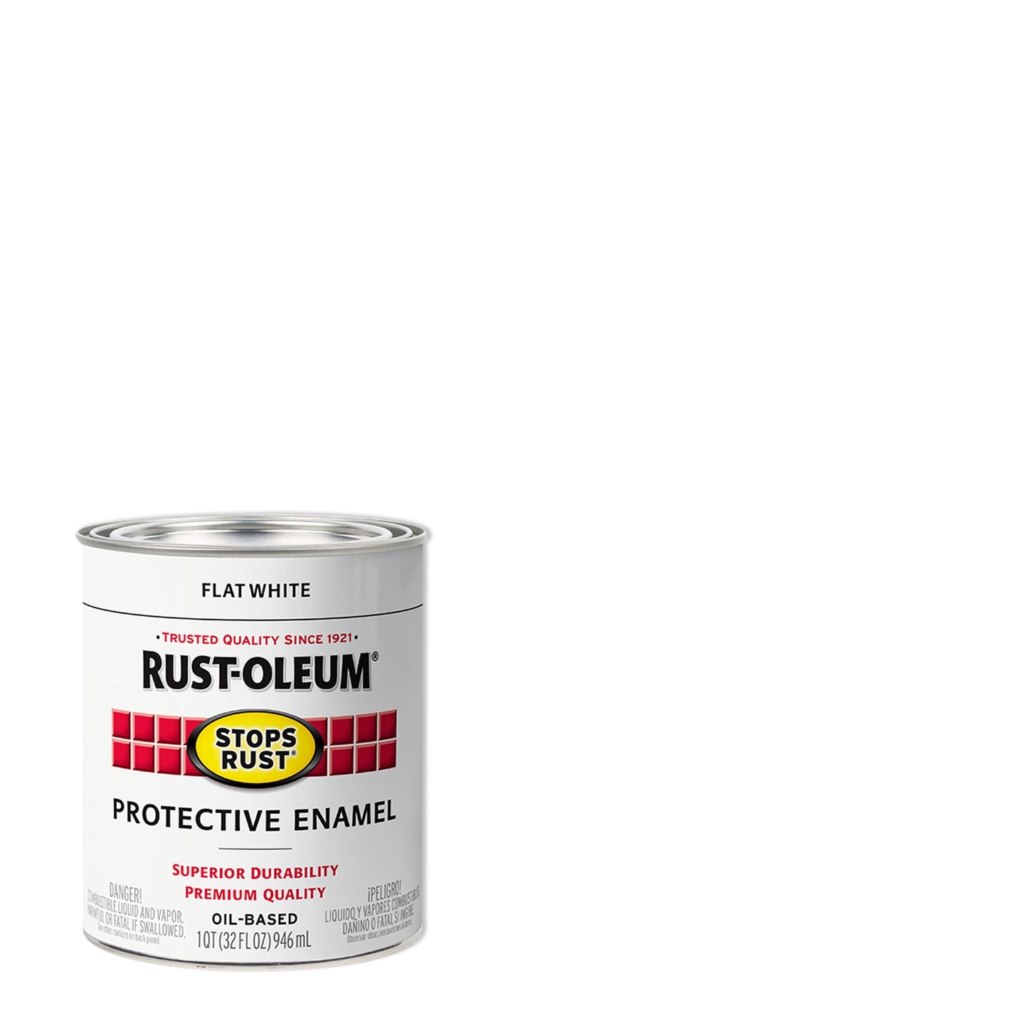 2 Pack, White(100 Voc), Rust-Oleum Stops Rust Flat Protective Enamel- 353588, Quart