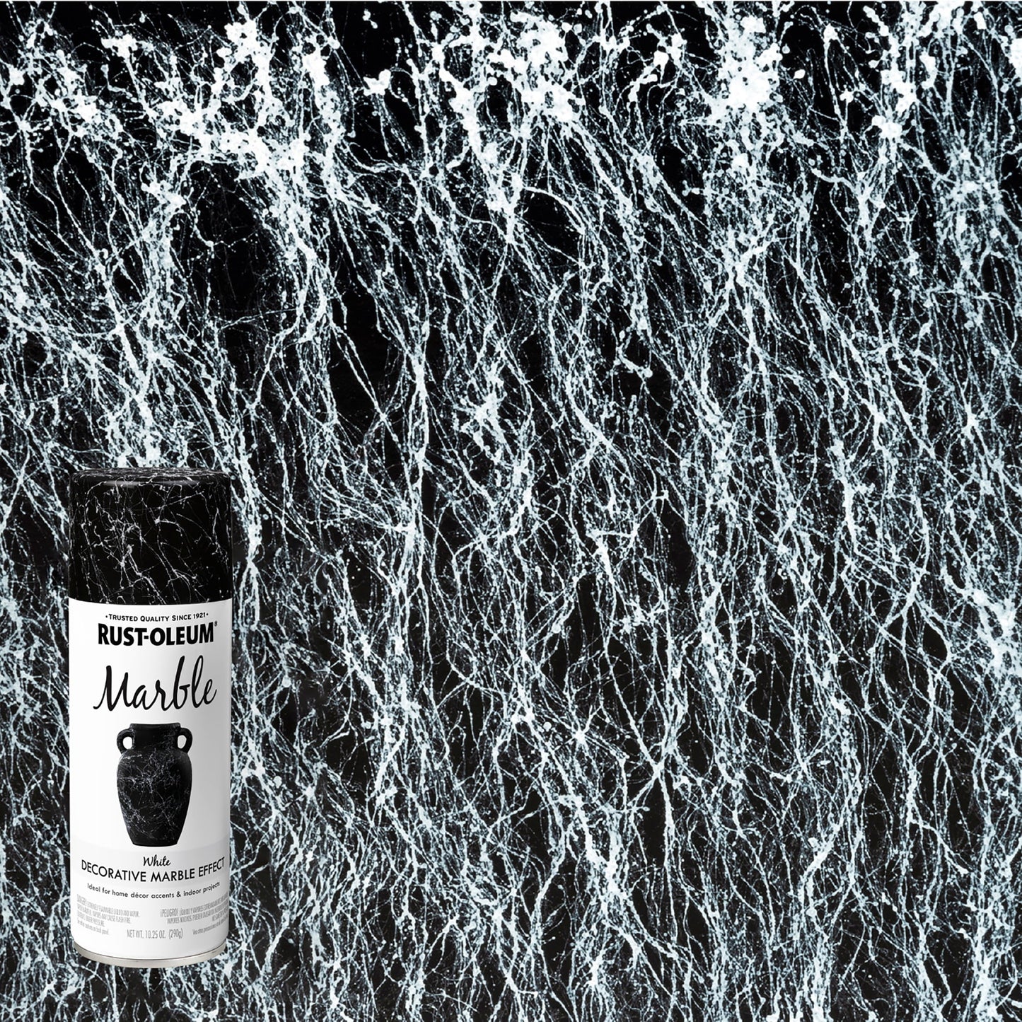 Black, Rust-Oleum Specialty Marble Flat Spray Paint-372484, 10.25 oz