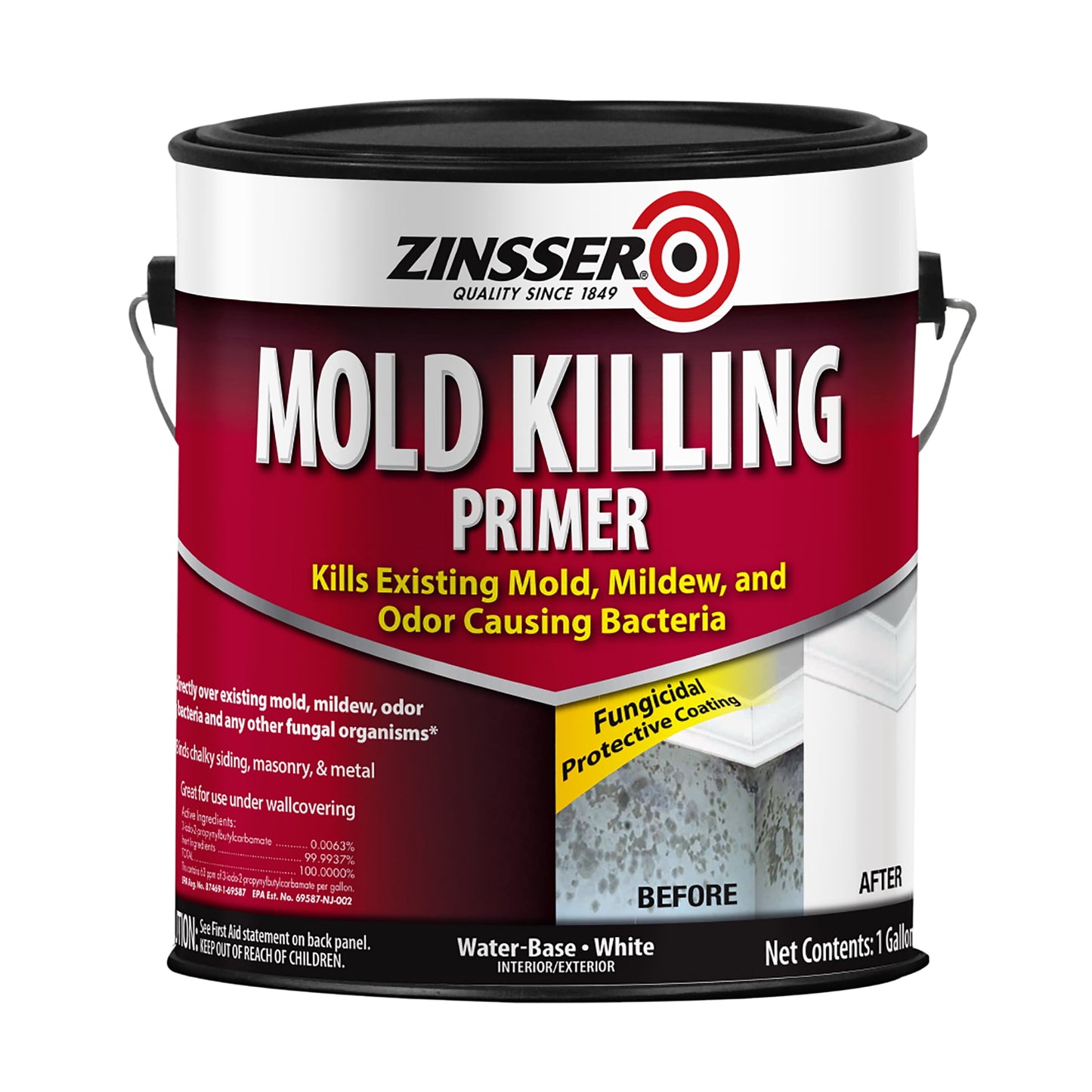White, Zinsser Mold Killing Primer-276049, 1 gal