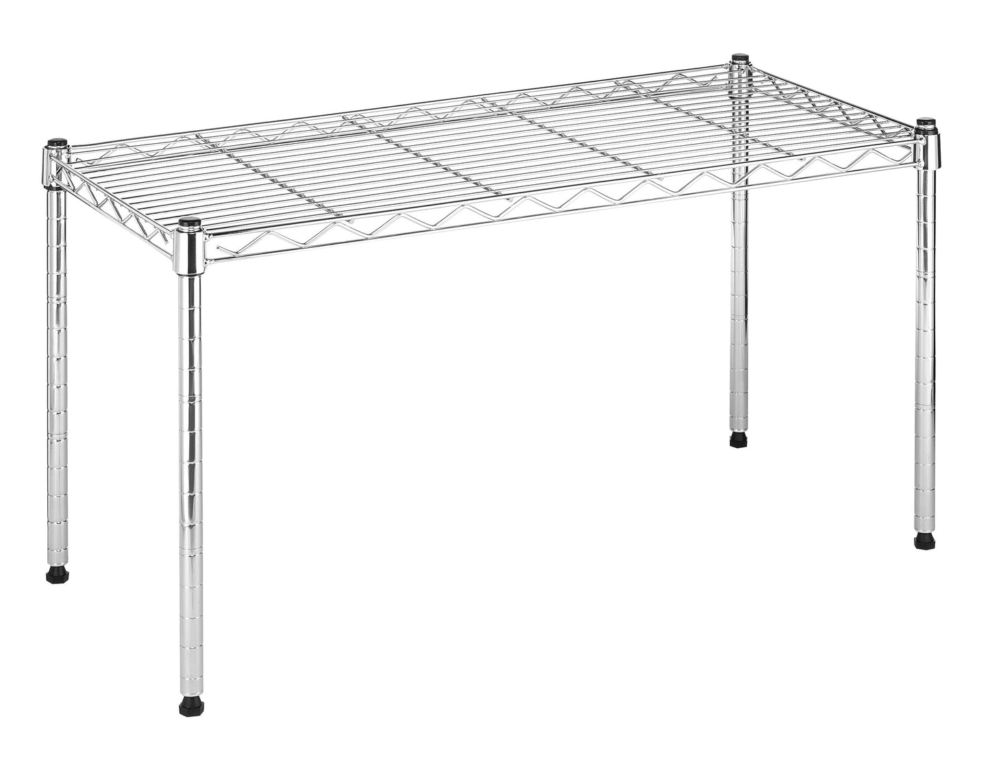 Whitmor Supreme 30"W x 14"D x 15"H Steel Freestanding Shelves, Silver Chrome, for Adult Use