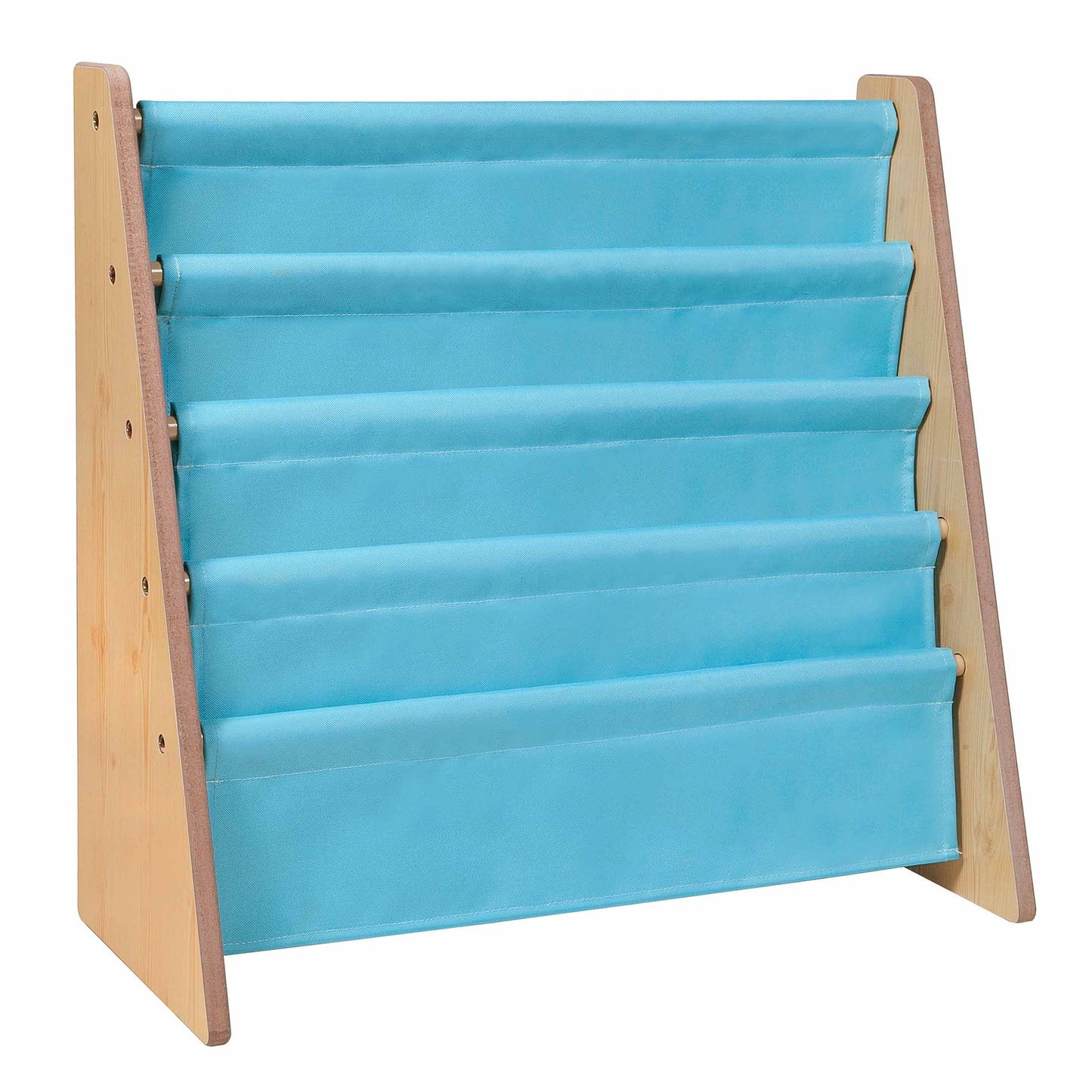Wildkin Kids Sling Book Shelf - Natural w/ Aqua