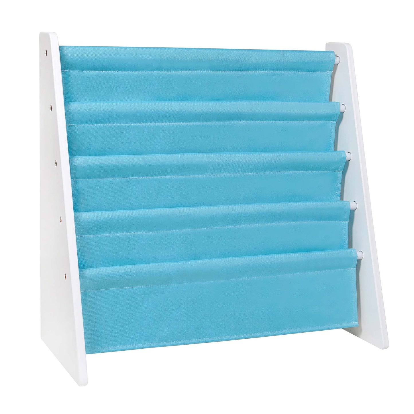 Wildkin Kids Sling Book Shelf - White w/ Aqua