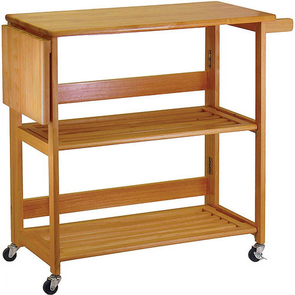 Winsome Wood Radley Foldable Kitchen Utility Cart, Light Oak Finish
