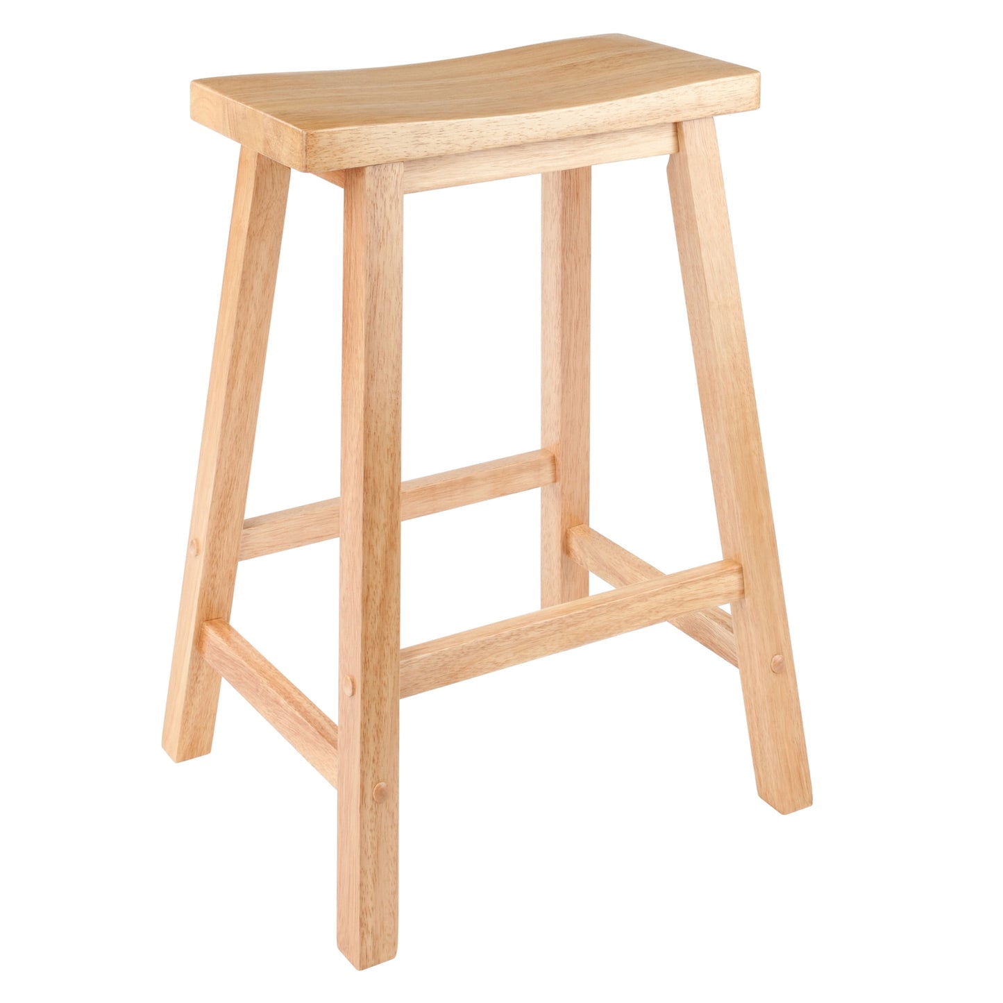 Winsome Satori Saddle Seat Counter Stool, 24", Natural Finish