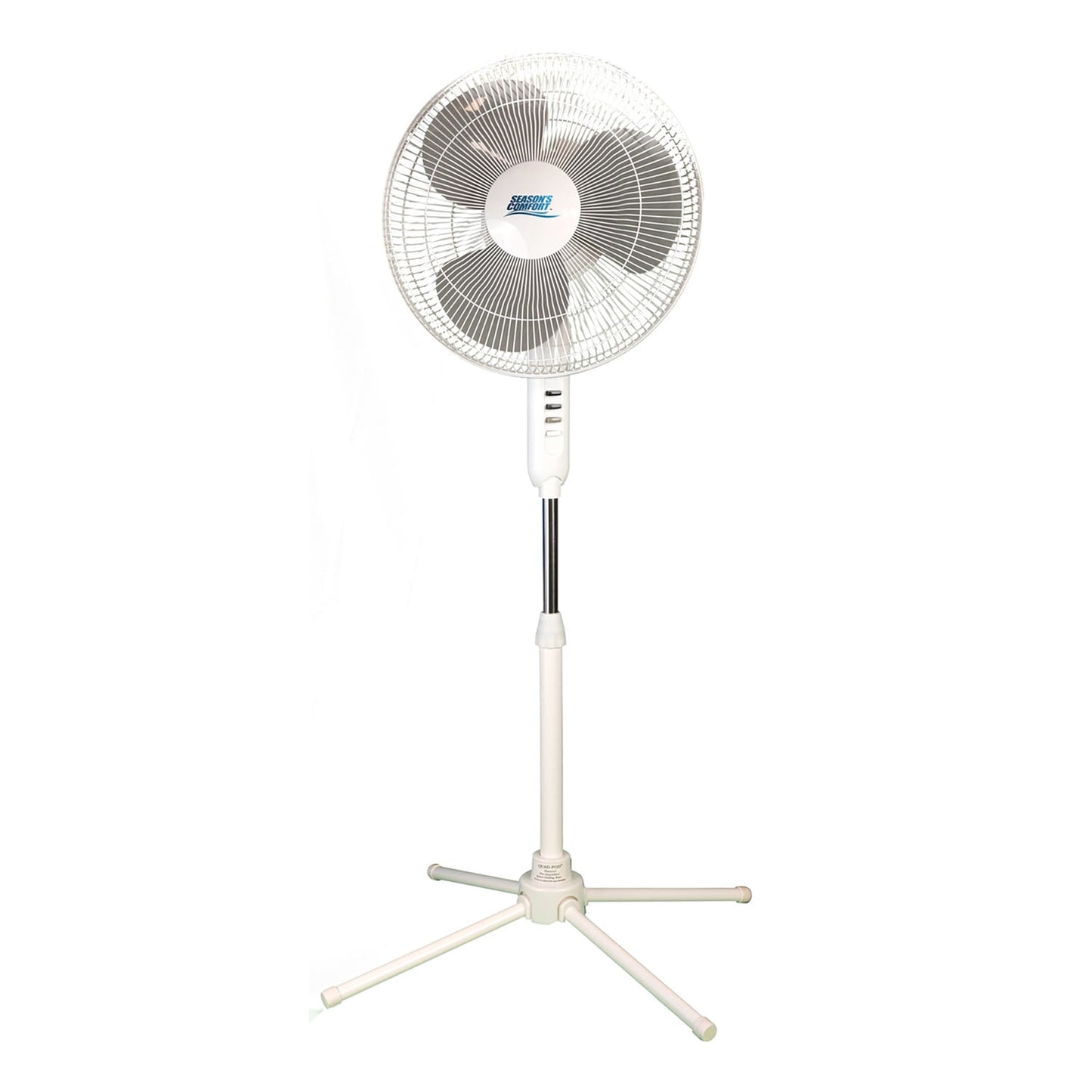 Seasons Comfort Ventilador Oscilante de 16 Pulgadas con Base de Pedestal, FPD16, Blanco, FPD16