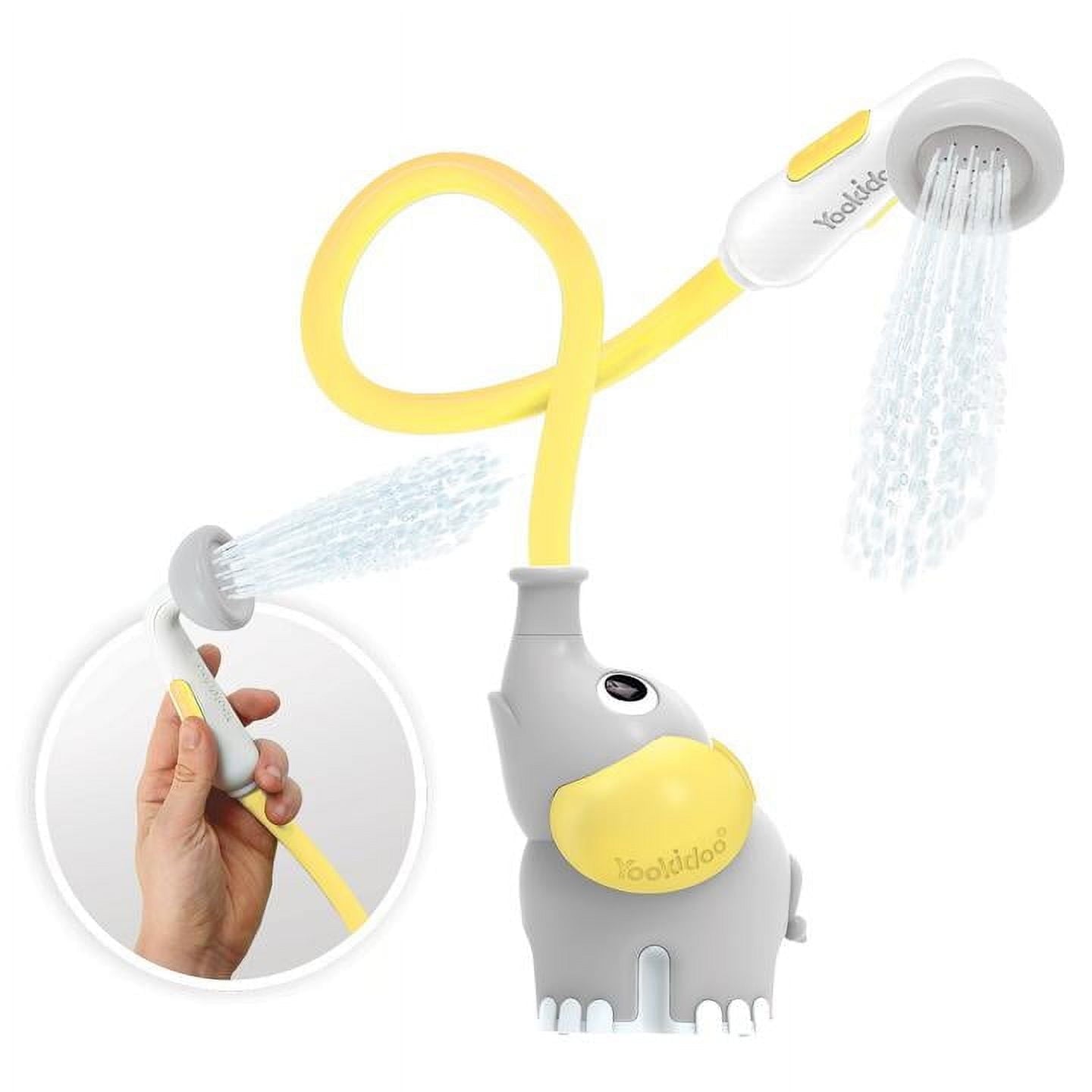 Yookidoo Elephant Baby Showerâ„¢ - Yellow Elephant Water Pump and Trunk Spout Rinser - for Newborn Babies in Tub Or Sink