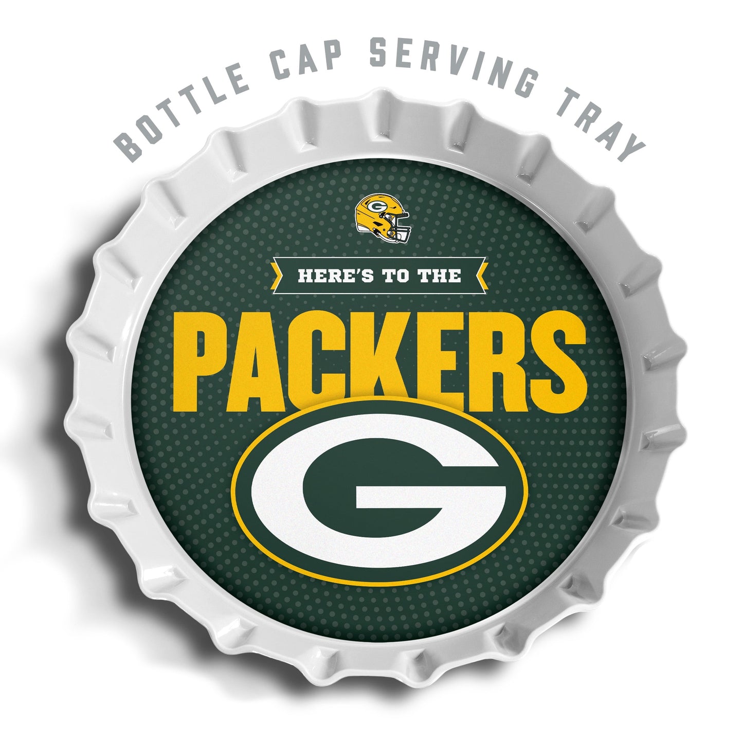 YouTheFan NFL Green Bay Packers Bottle Cap Serving Tray