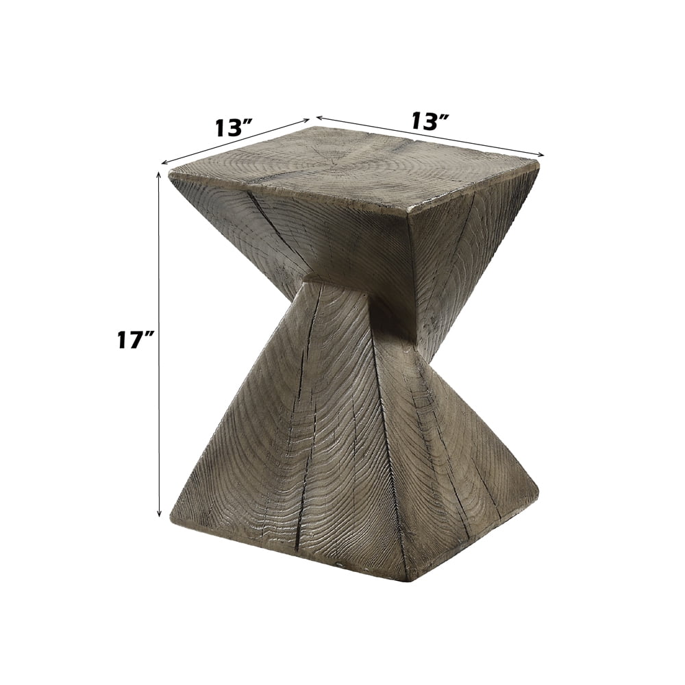 Acme Zahi Accent Table Weathered Oak