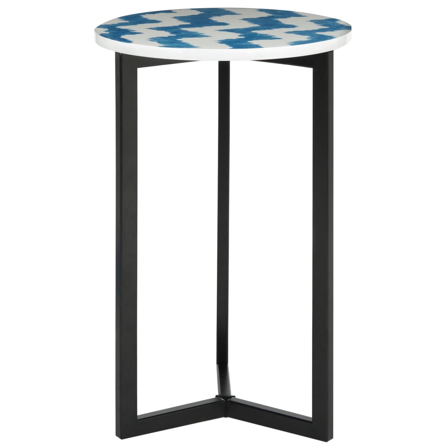 SAFAVIEH Zaira Contemporary Modern End Table, Blue/Green