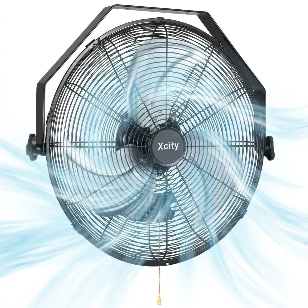 avobird 20-Inch Metal Wall-Mounted Fan (with Tripod Stand) — 3-Speed Settings, Supports 360° Tilt Adjustment Powerful Airflow Up to 3400 CFM — High-Velocity Industrial Fan for Homes,Workshops