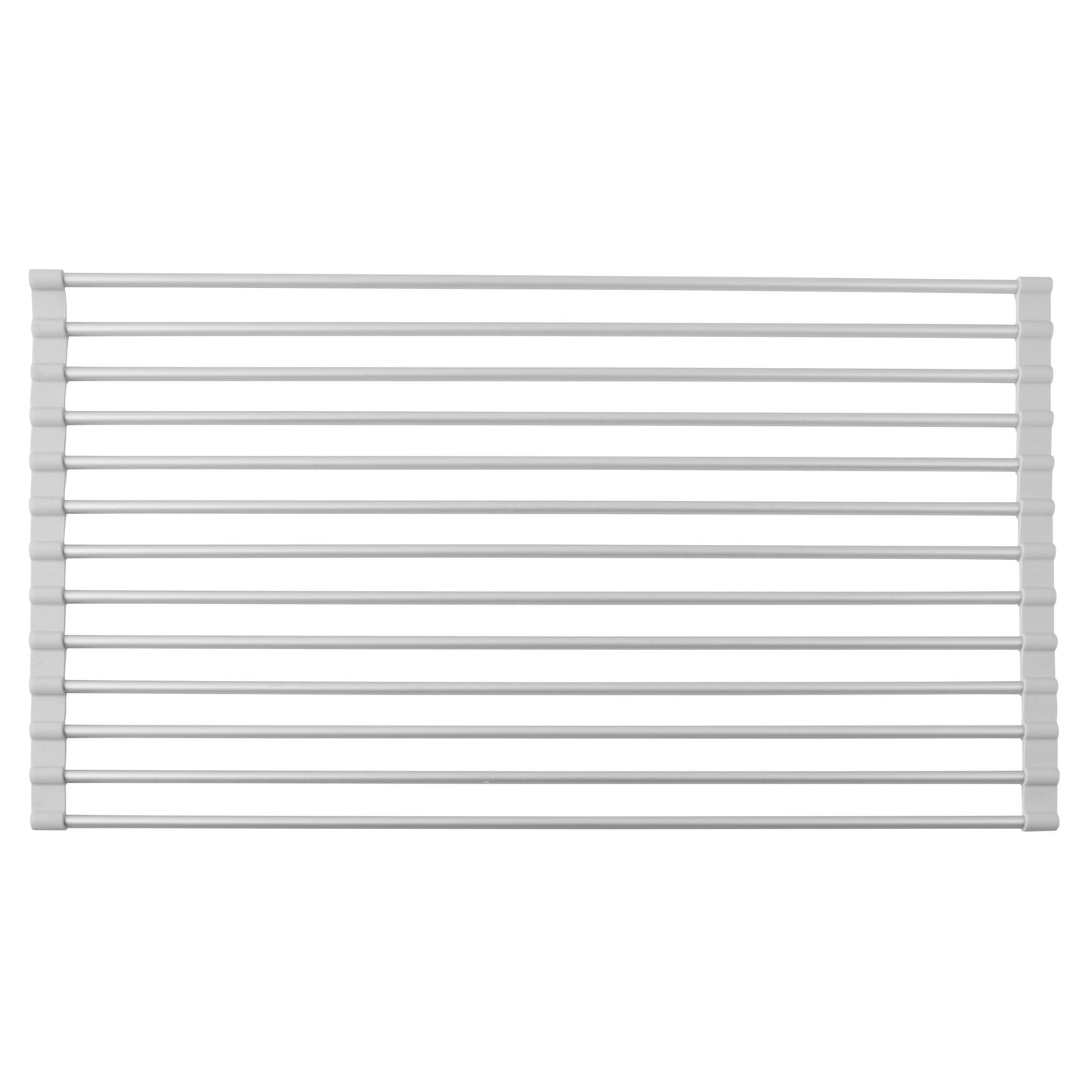 iDesign Rustproof Aluminum Over-the-Sink Dish Drainer Rack, Silver/Gray