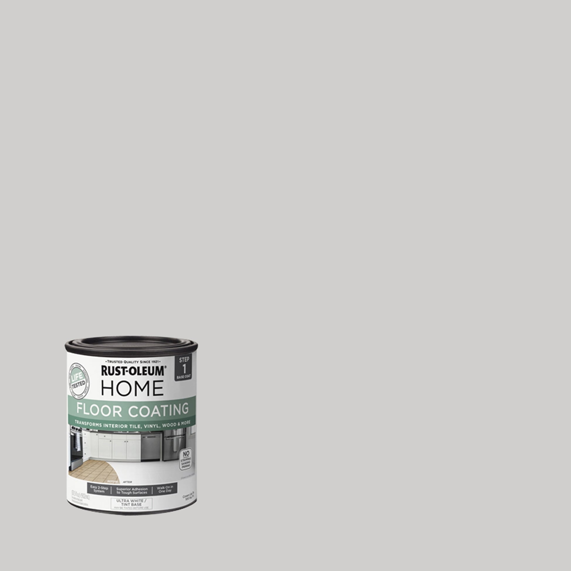 Rust-Oleum Home Coastal Fog Interior Floor Coating Base Coat-363109T, Quart