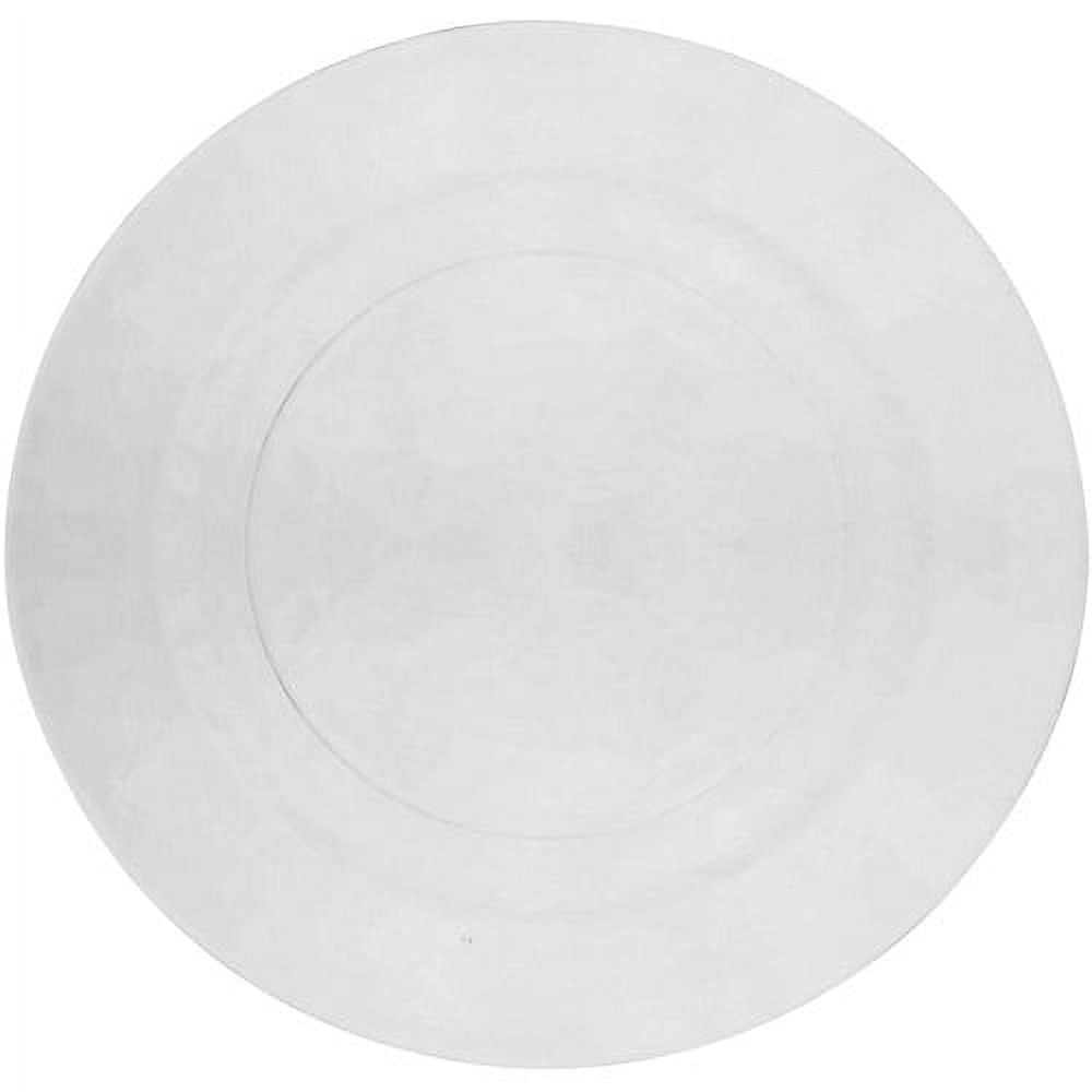 10 Strawberry Street Hammered Glass 13-inch Round Charger Plate, Set of 6, Clear