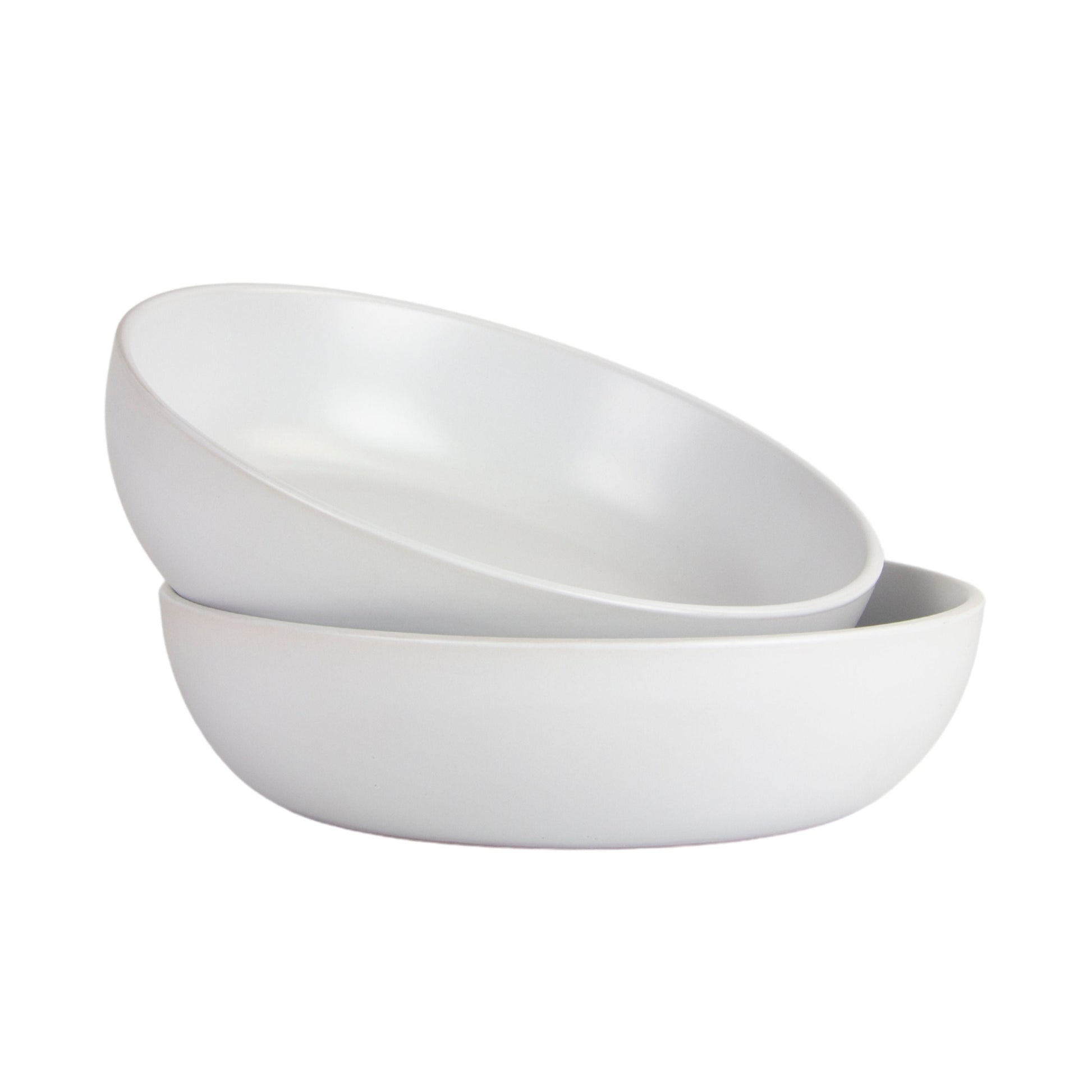 10 Strawberry Street Wazee Matte 9"/48 oz Serving Bowl, Set of 2, White