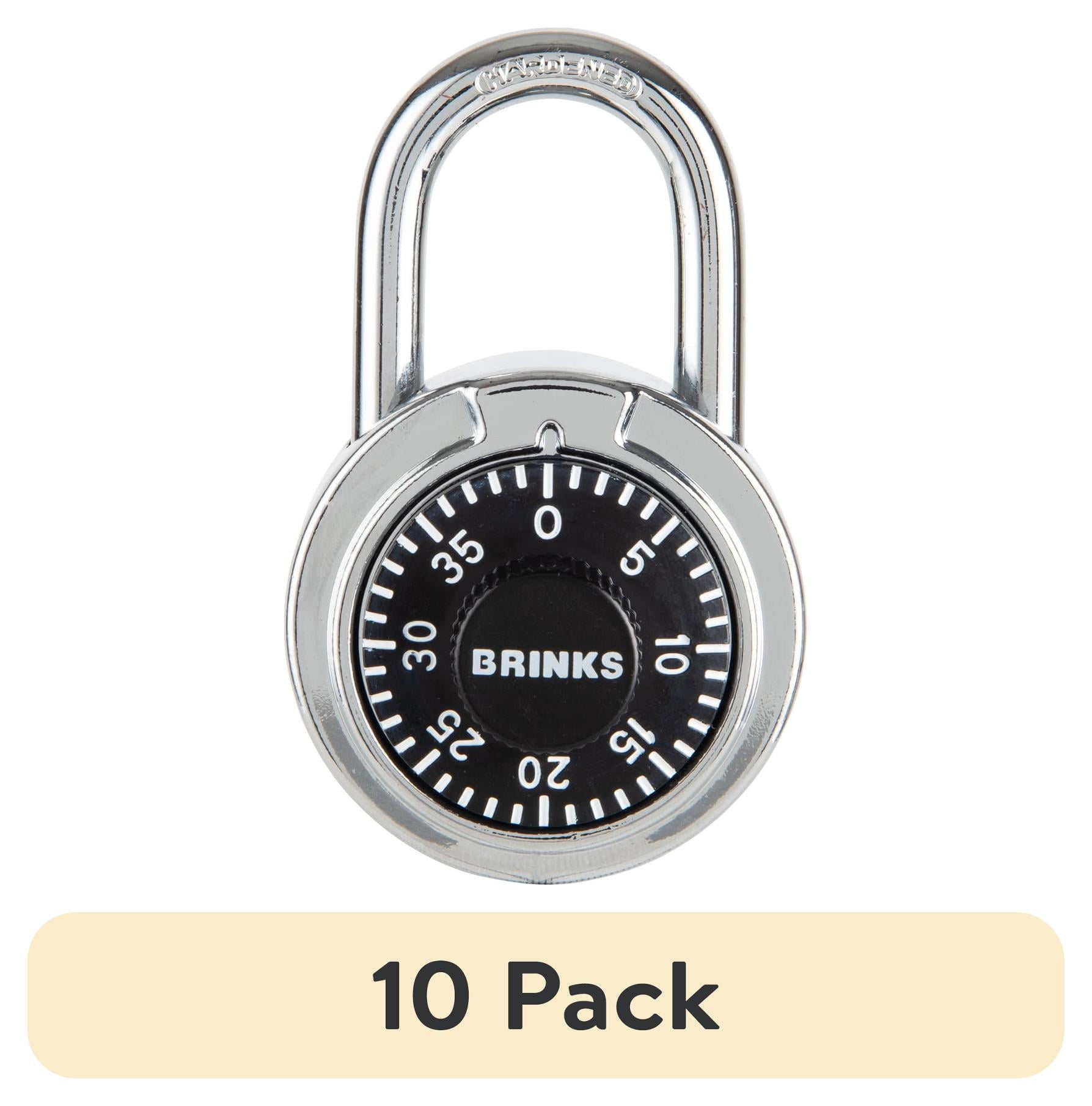 (10 pack) Brinks 50mm Steel Dial Combination Padlock with 1in Shackle