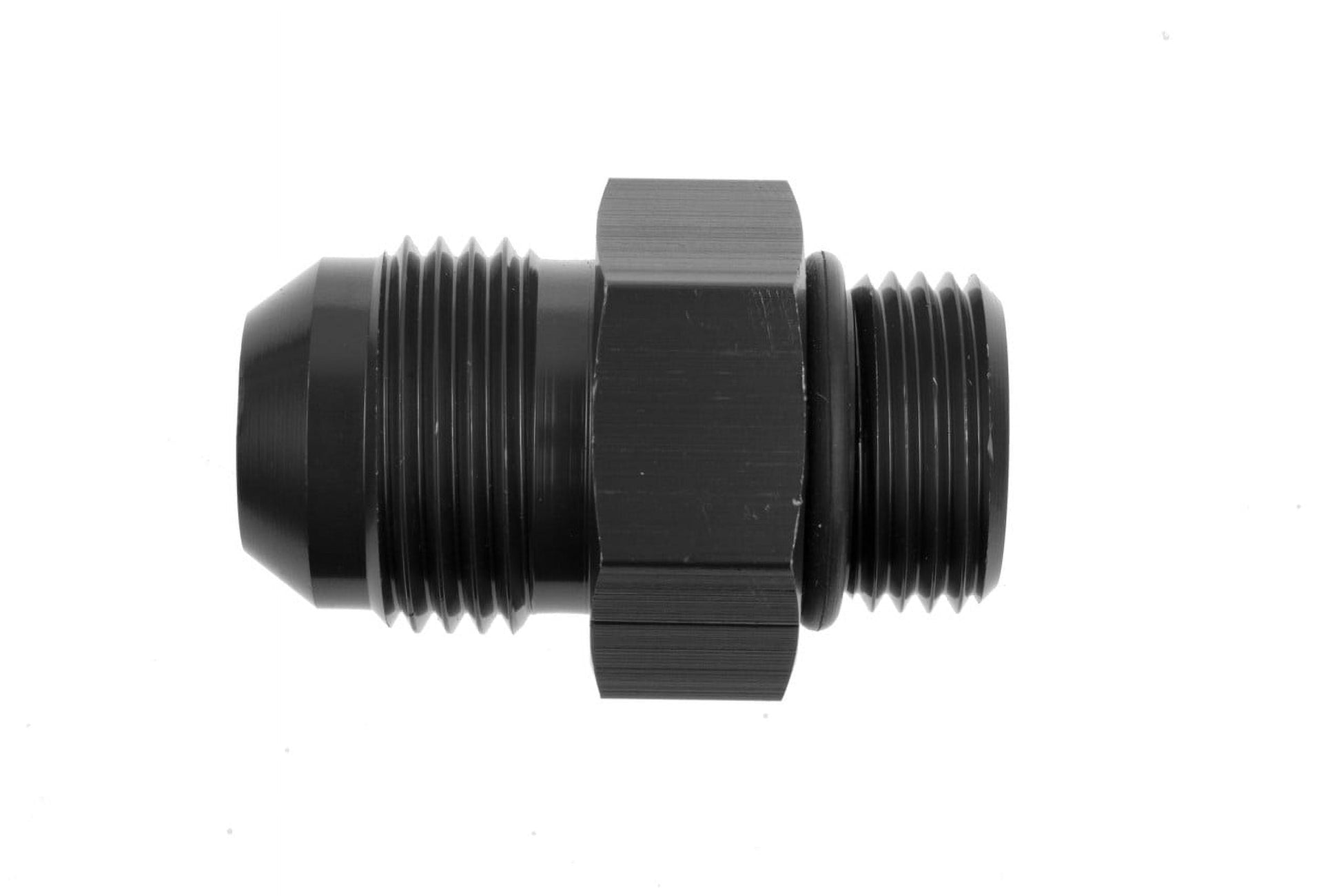 -12 AN Male to -16 O-Ring Port Adapter (high flow radius ORB) - Black