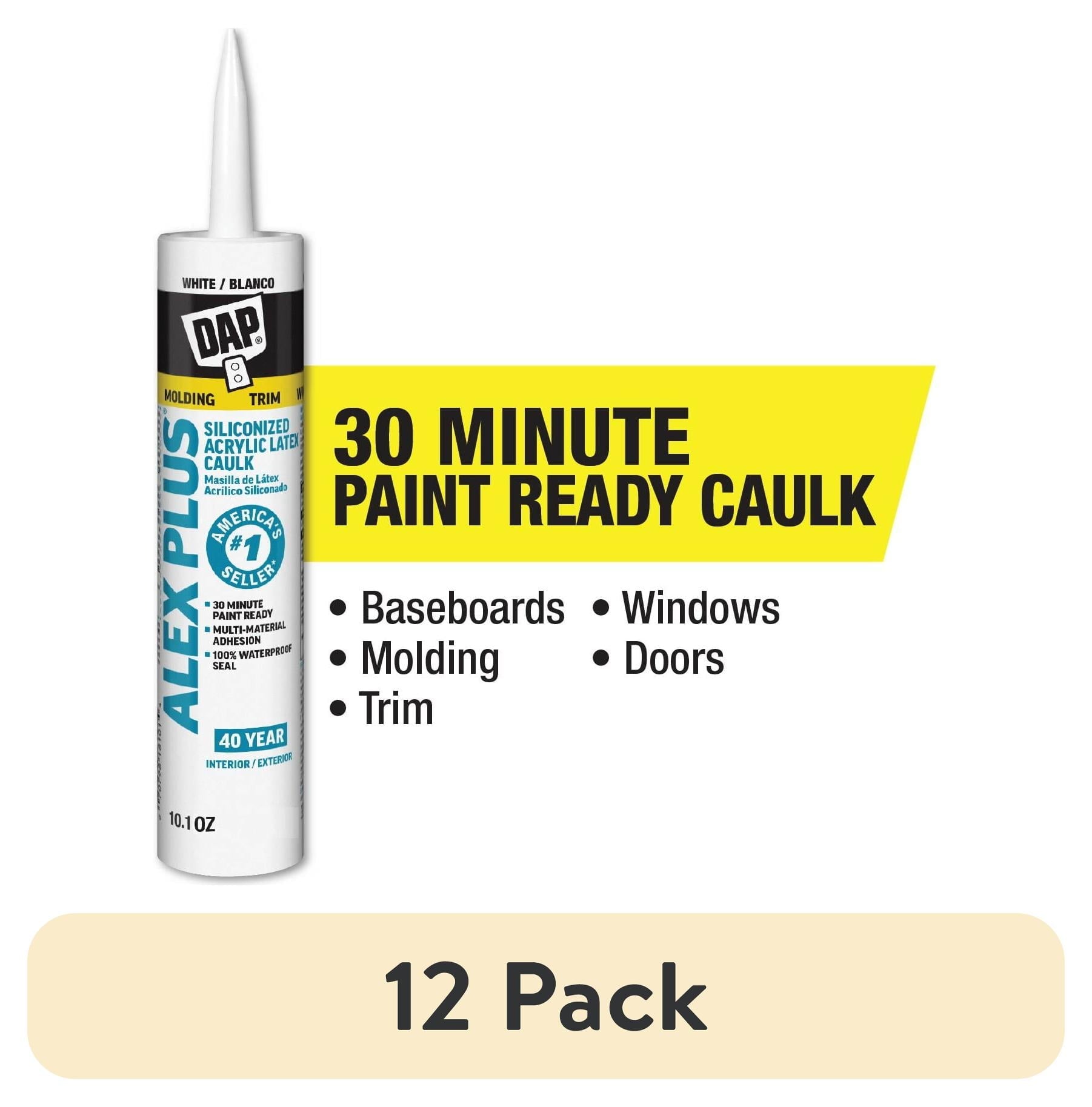 (6 pack) DAP Alex Plus 10.1 oz Blanco Todo PropÃ³sito LÃ¡tex AcrÃ­lico Masilla MÃ¡s Silicona
