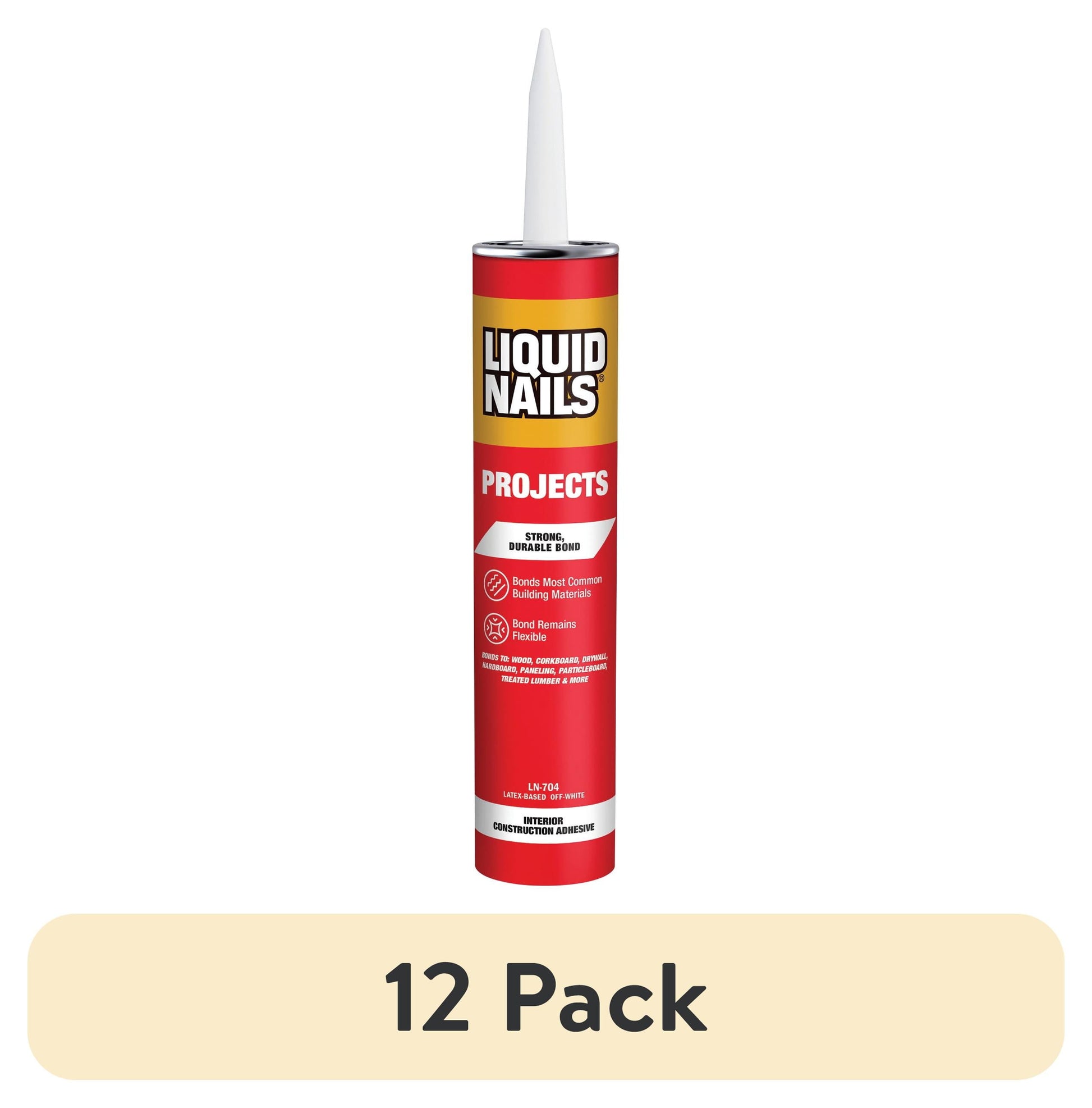 (12 pack) Liquid Nails 10 oz Interior Projects Latex Construction Adhesive Tan