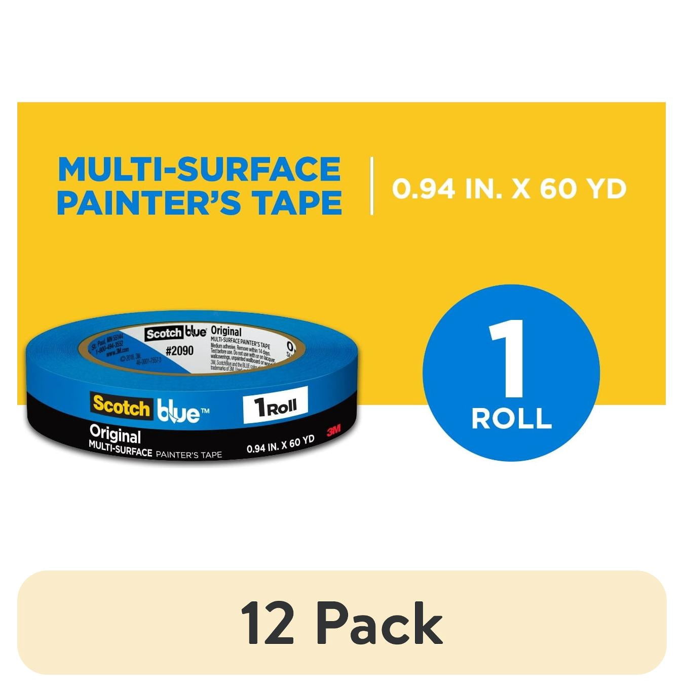 (12 pack) Scotch Blue Painter's Tape, 0.94 in. x 60 yd., 1 Pack, Original Multi-Surface, Paint Supplies