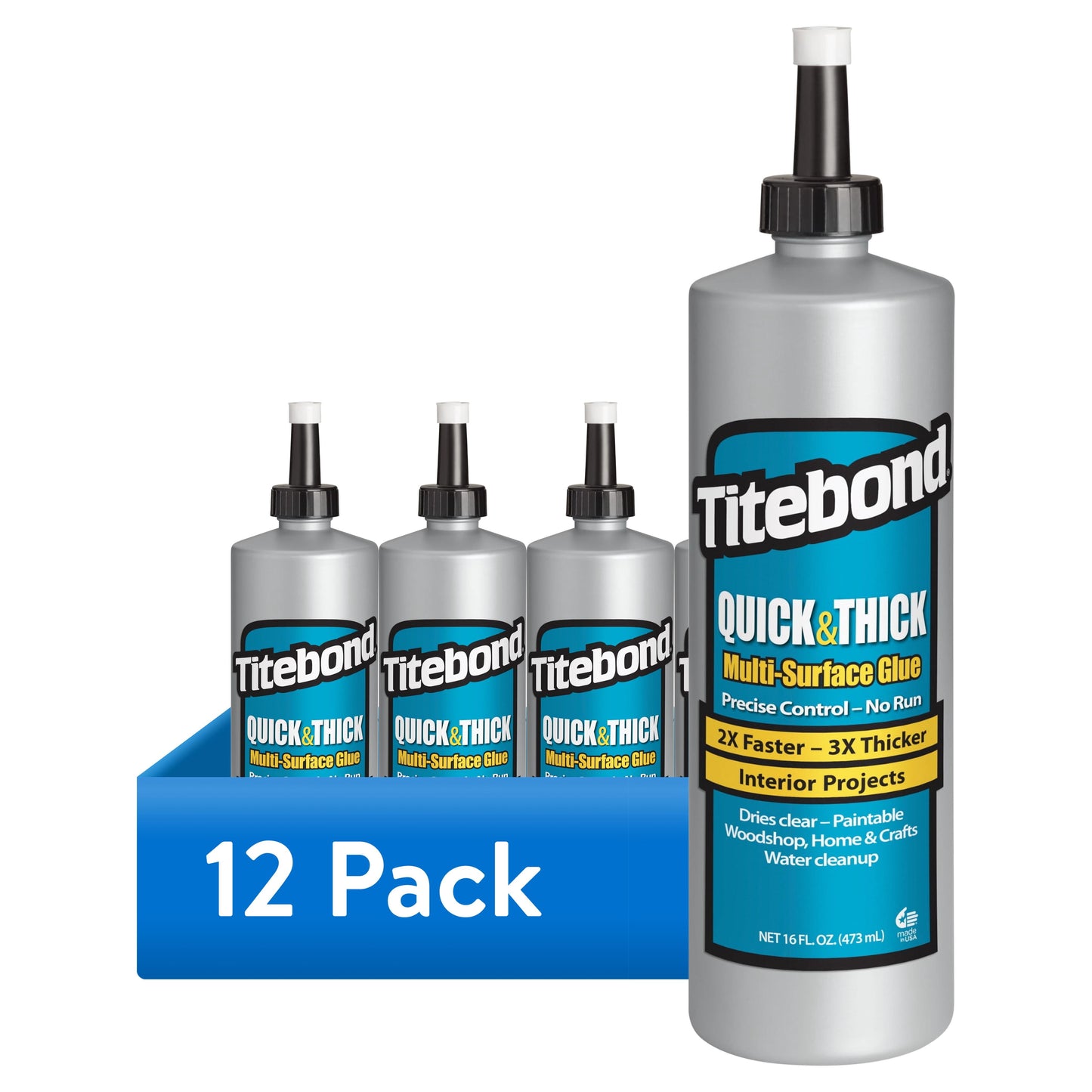 (12 pack) Titebond 16 Oz Quick And Thick Wood Glue
