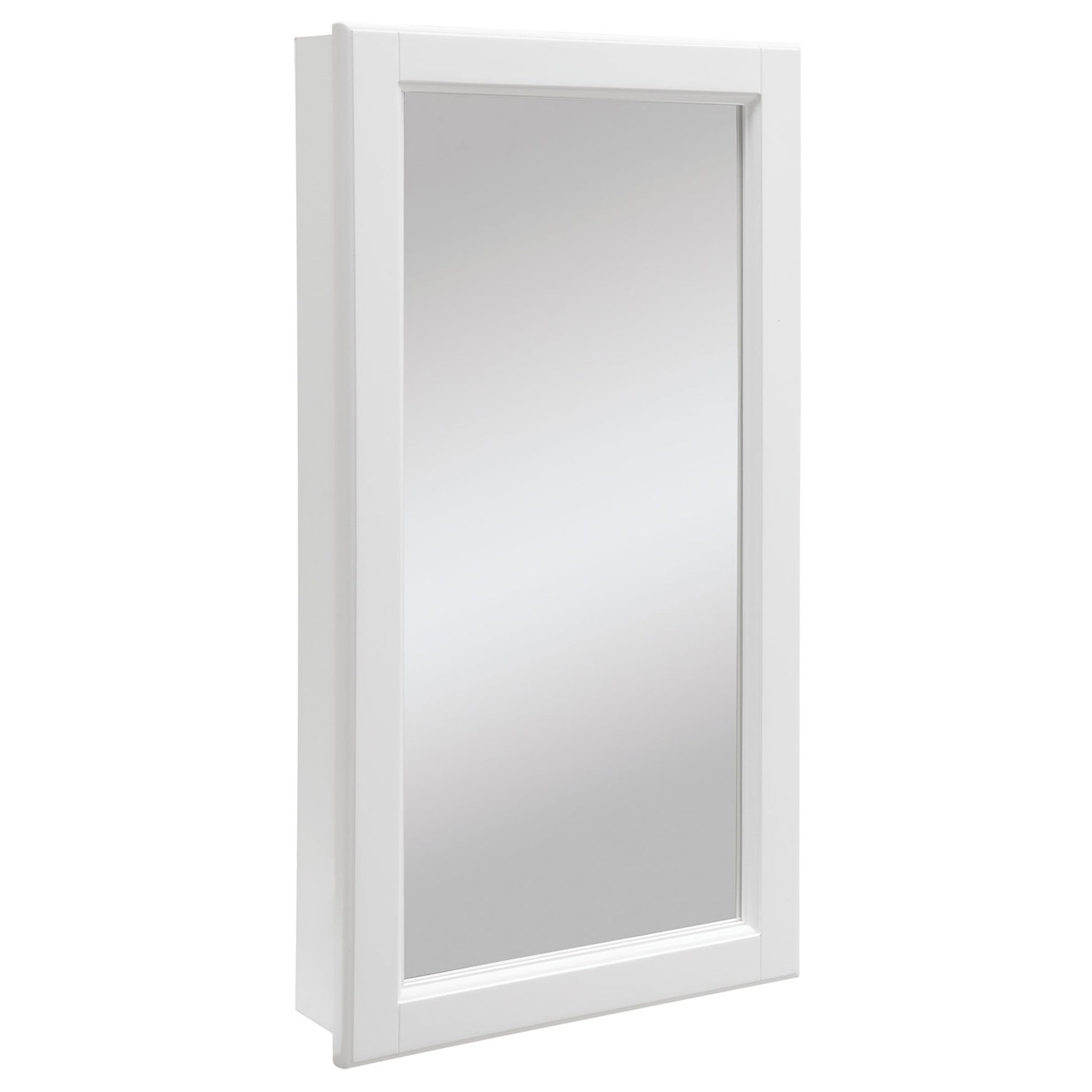 Design House Concord Wall Mount Rectangle Mirrored Medicine Cabinet with Adjustable Shelves, White