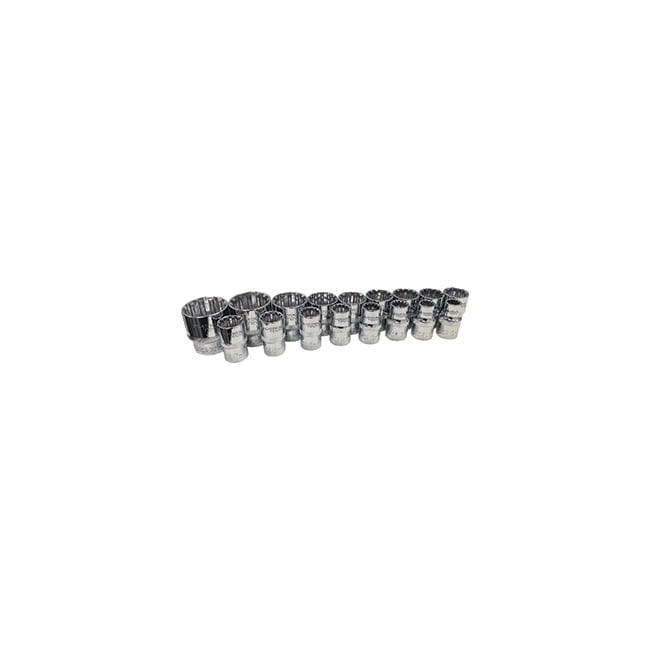 Platinum Tech 99817 17pc 1/2" Dr Metric Spline Socket Set PLT-99817