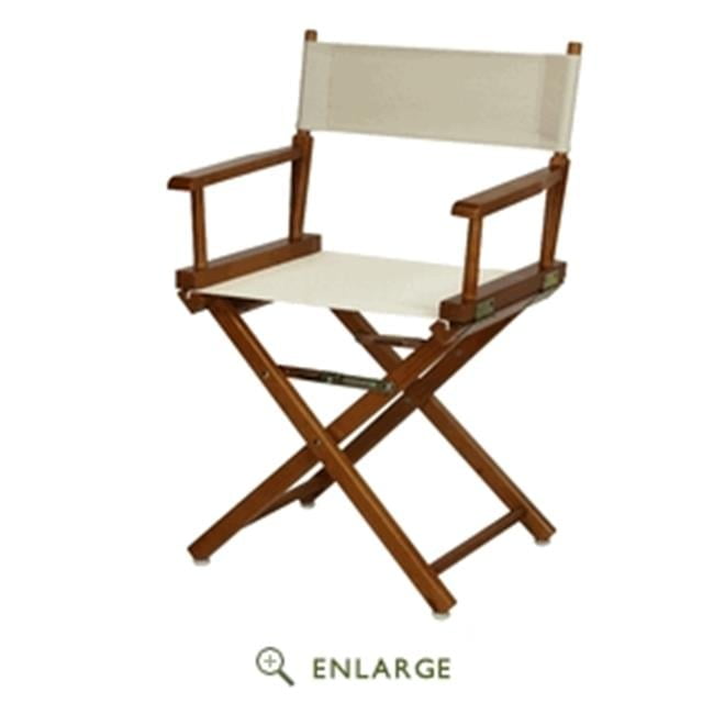 "18" Director's Chair Honey Oak Frame-Natural/Wheat Canvas"