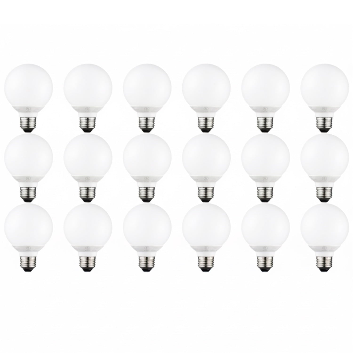 18 Pack Vanity Globe Light Bulbs G25 LED for Bathroom Mirror Decorative, 5W, Dimmable, E26 Round Frosted Decorative Bulb, 2700K Soft White