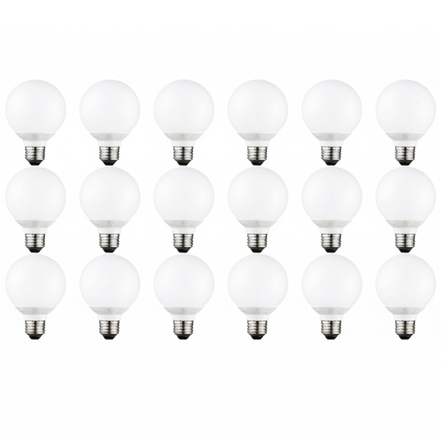 18 Pack Vanity Globe Light Bulbs G25 LED for Bathroom Mirror Decorative, 5W, Dimmable, E26 Round Frosted Decorative Bulb, 5000K Daylight