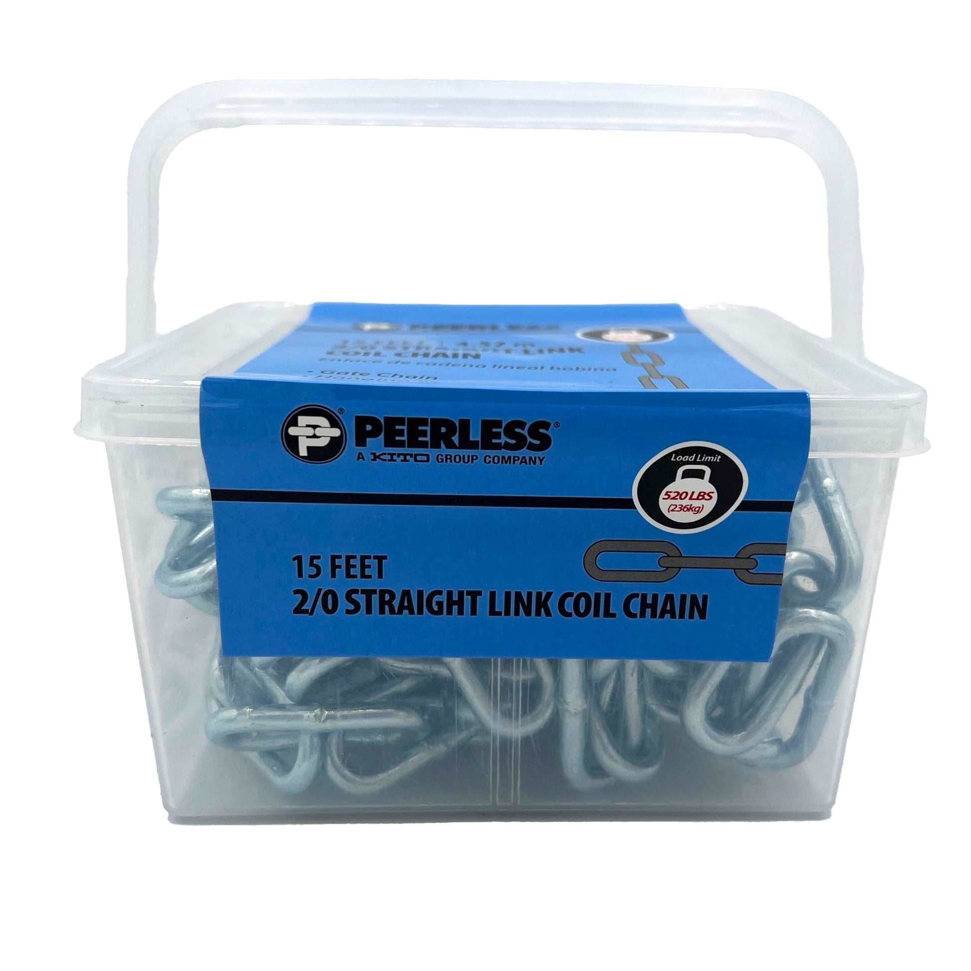 2/0 Straight Coil Chain, 15', Peerless Chain Company, #4752015
