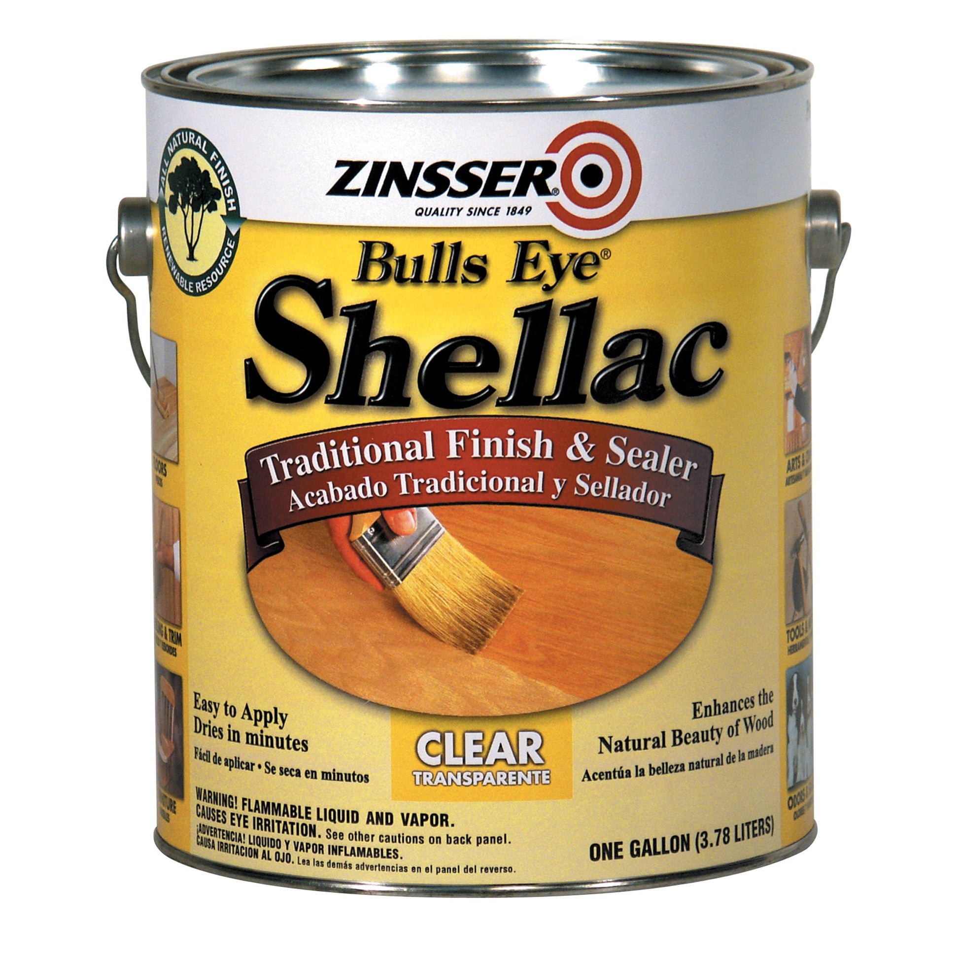2 Pack, Clear, Zinsser Bulls Eye Shellac Flat - 301, Gallon