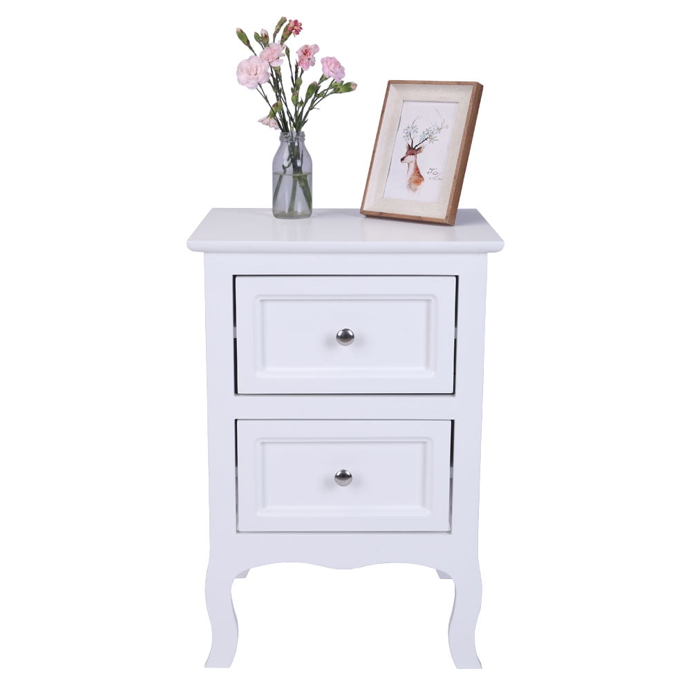 2-Tier Night Table Large Size, White