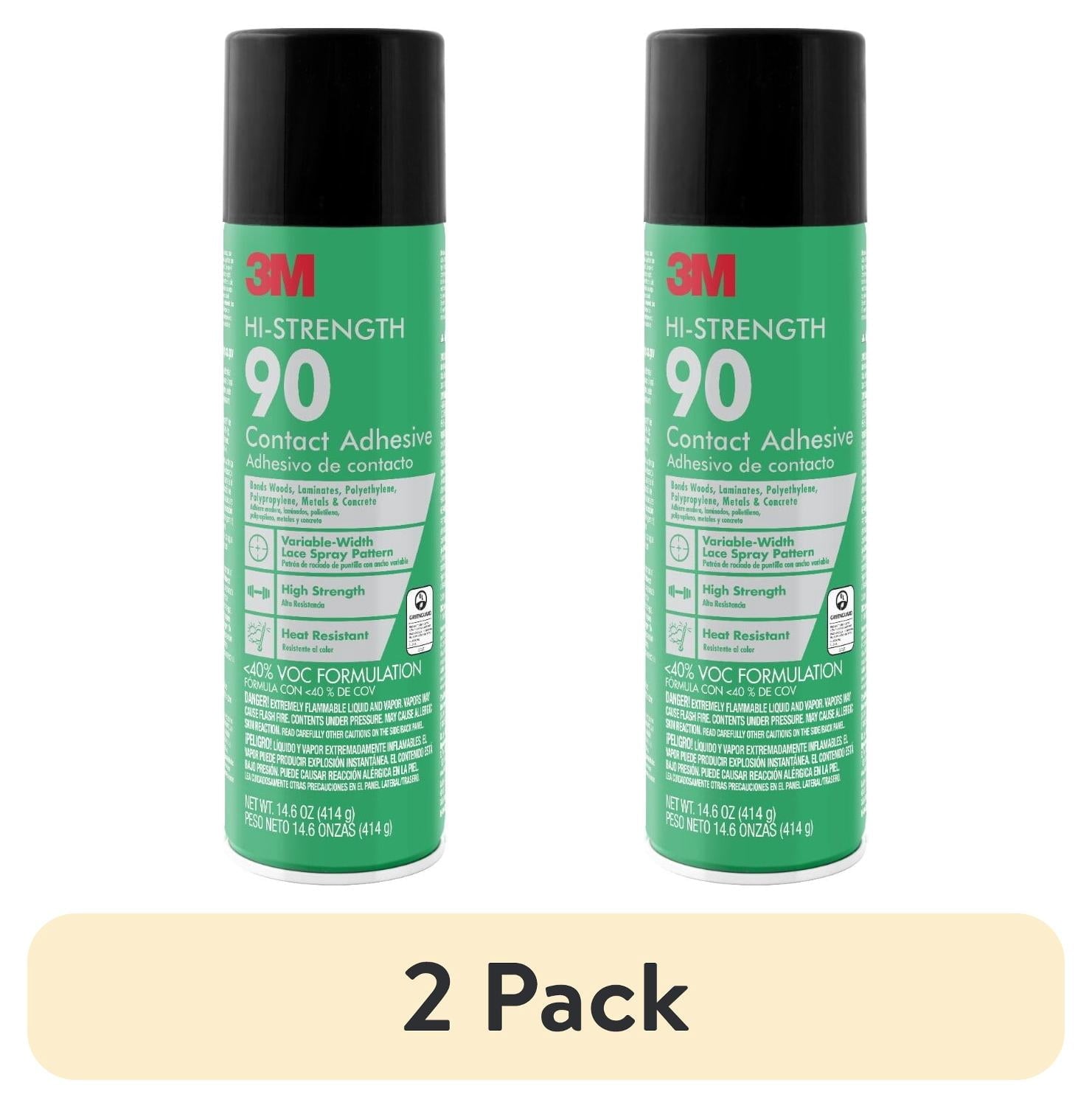 (2 pack) 3M Hi-Strength 90 Contact Adhesive, Low VOC, 14.6 oz