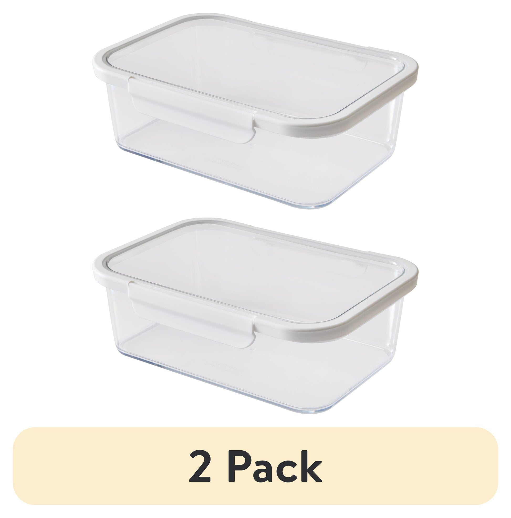 Better Homes & Gardens 10Cup Rectangle Tritan Food Storage Container with Tritan Lid. Set of 1, 2 Pieces, A Practical Choice for Dry Goods and Bulk Ingredients