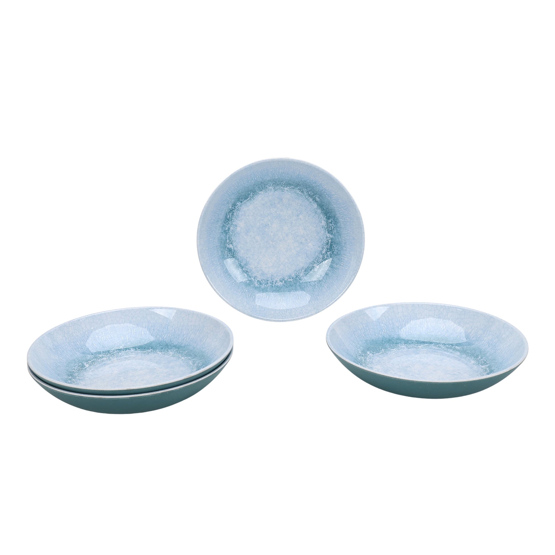 Better Homes & Gardens Reactive Glaze 4-Piece Dinner Bowl Set, Green