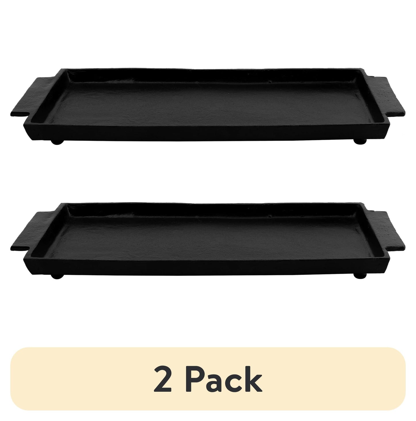 (2 pack) Better Homes & Gardens Cast Iron Finish Tray