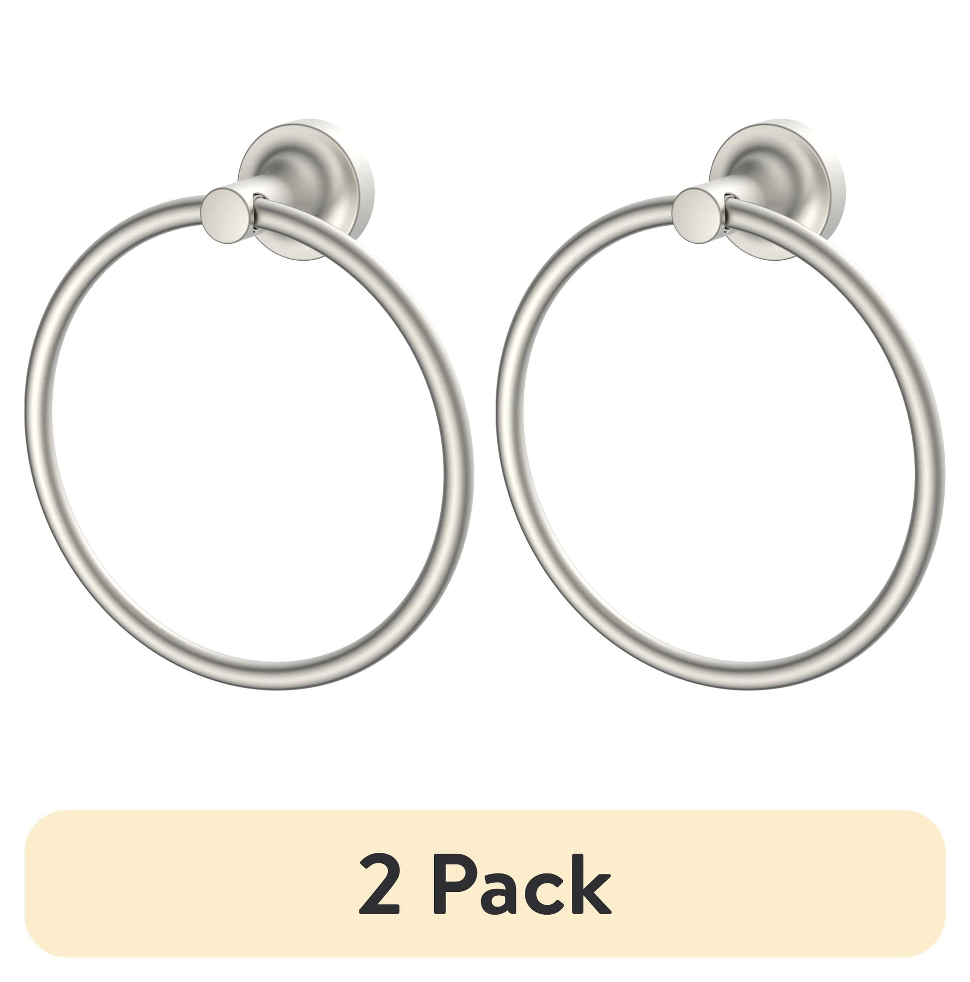 Better Homes & Gardens Clean Modern Style Wall Mount Towel Ring Satin Nickel