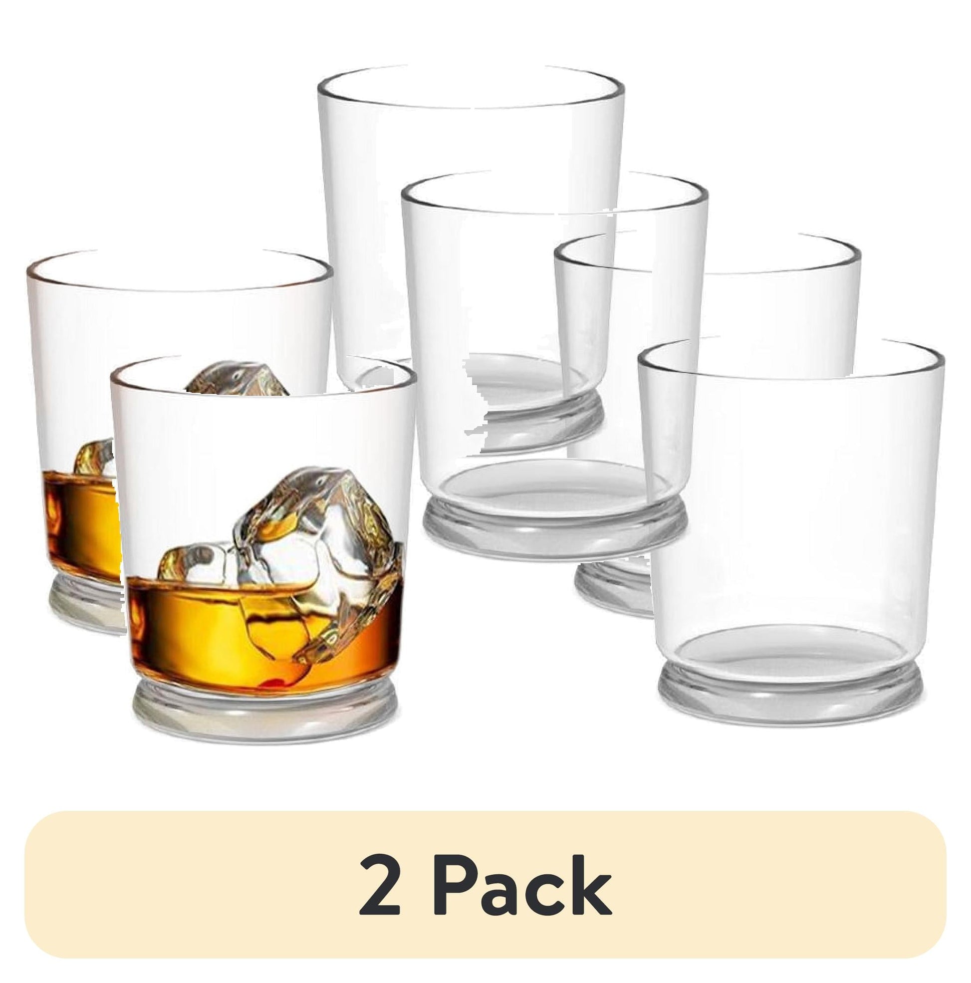 (2 pack) Better Homes & Gardens Emerson Clear Glass DOF 12ounces 4 Pack