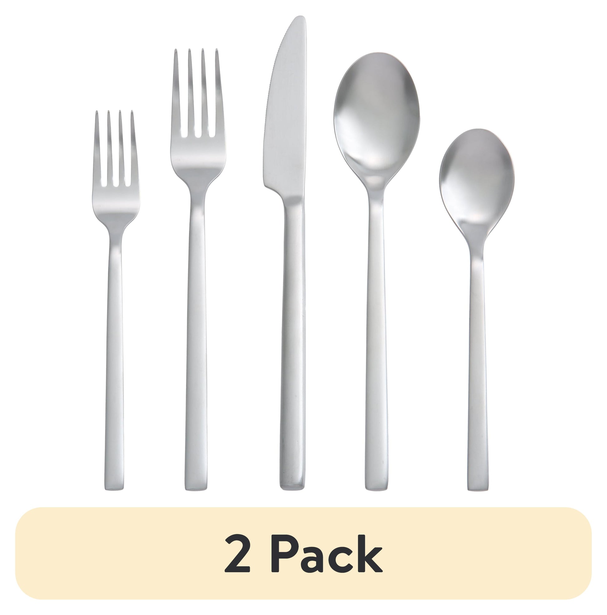 (2 pack) Better Homes & Garden Holden 20 Pieces Satin Finish Flatware Set