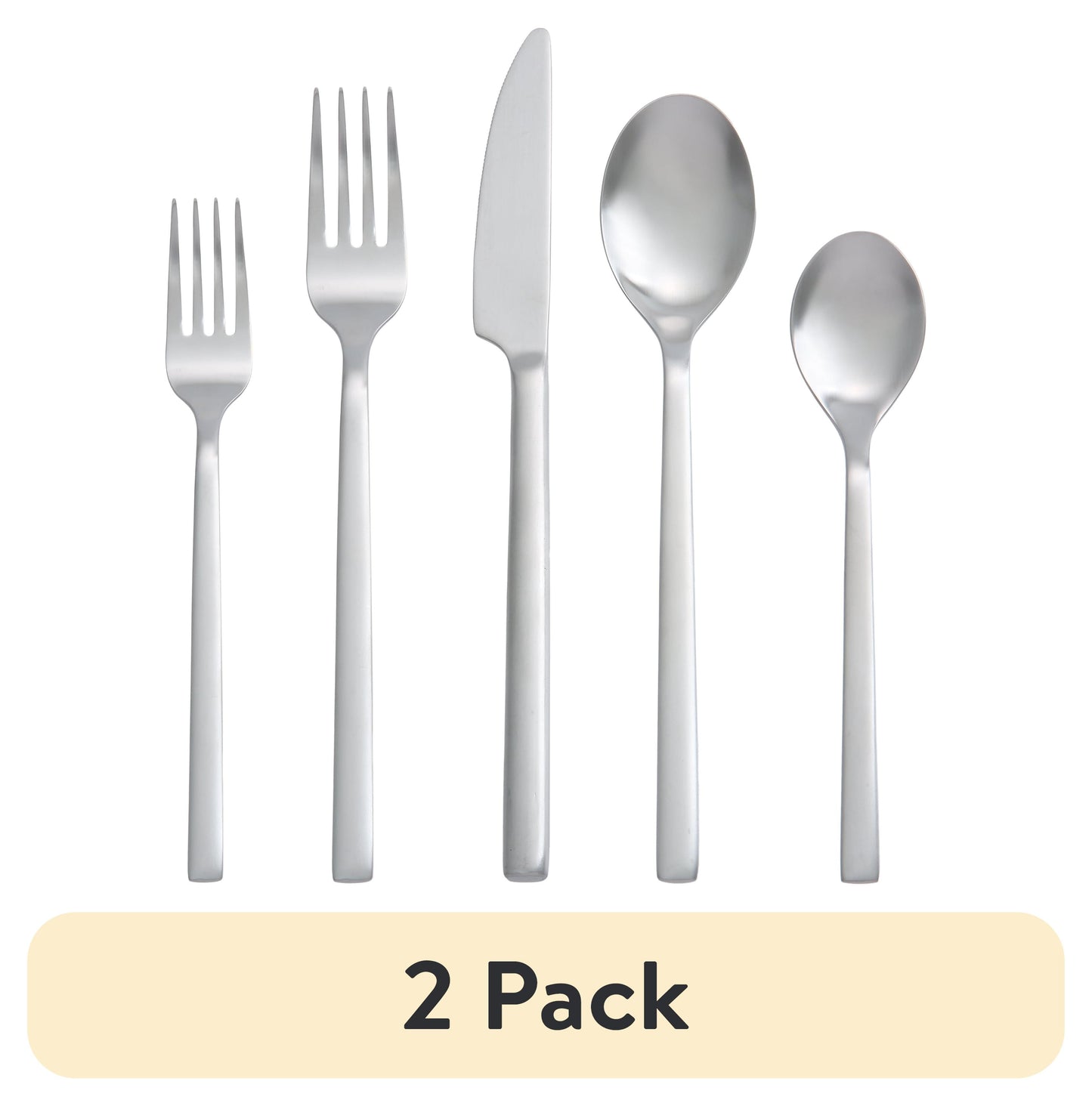 (4 pack) Better Homes & Gardens Holden Juego de Cubiertos de Acero Inoxidable Negro Mate de 20 Piezas (Servicio para 4 Adultos)