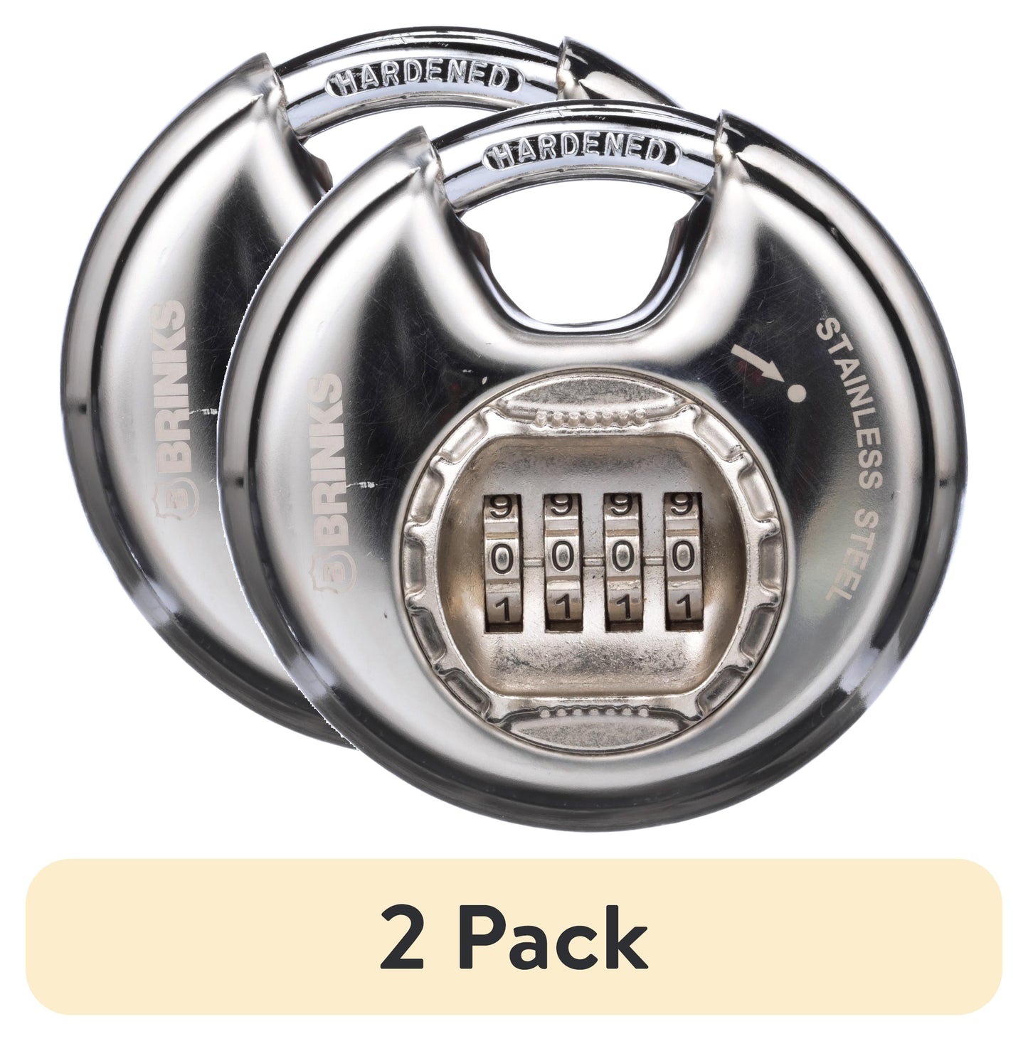 Brinks Stainless Steel 80mm Discuss Combination Padlock with 1/2in Shackle