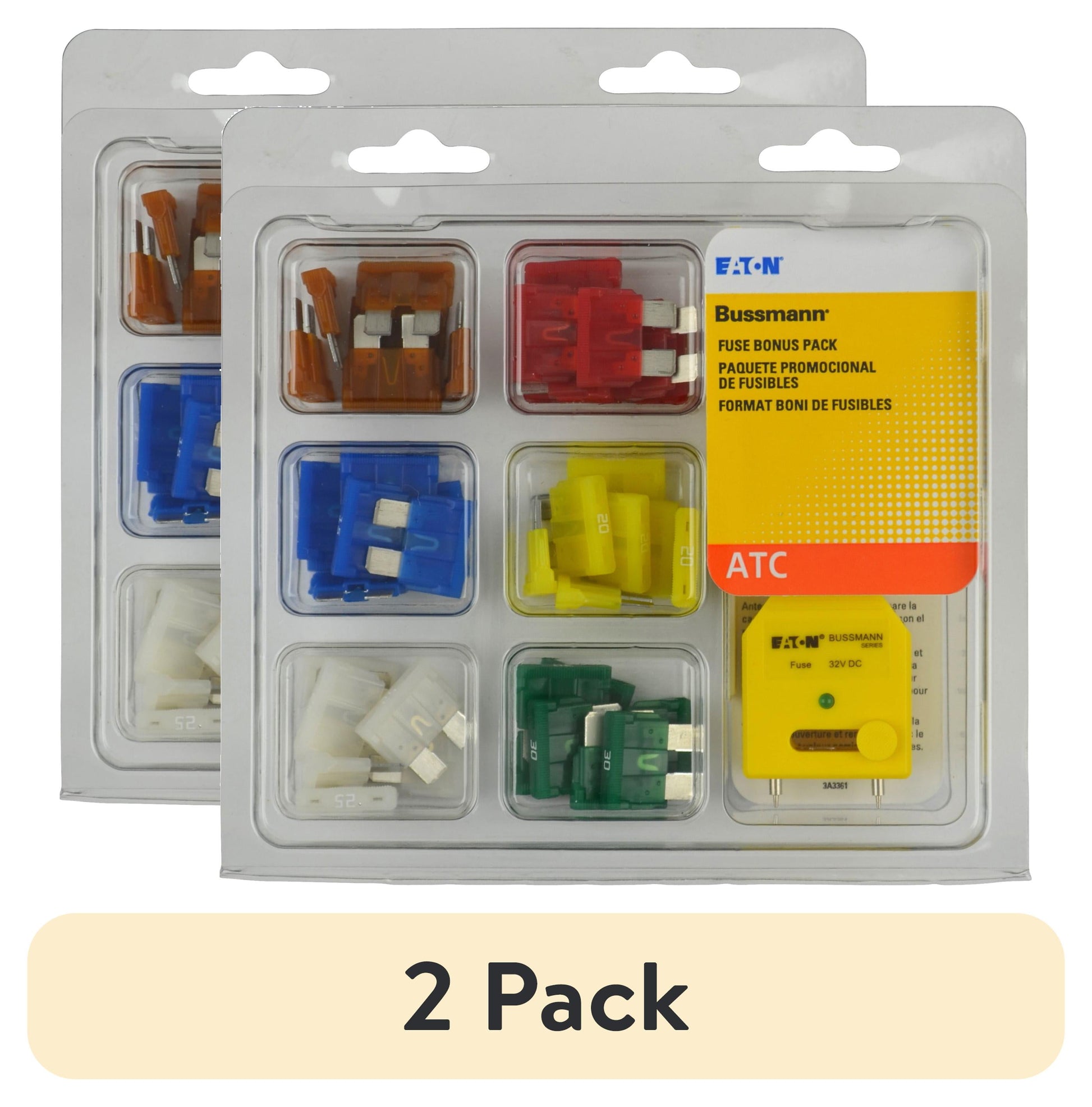 (2 pack) Bussmann Series 43 Piece ATC / ATO Preparedness Fuse Assortment Kit, NO.44
