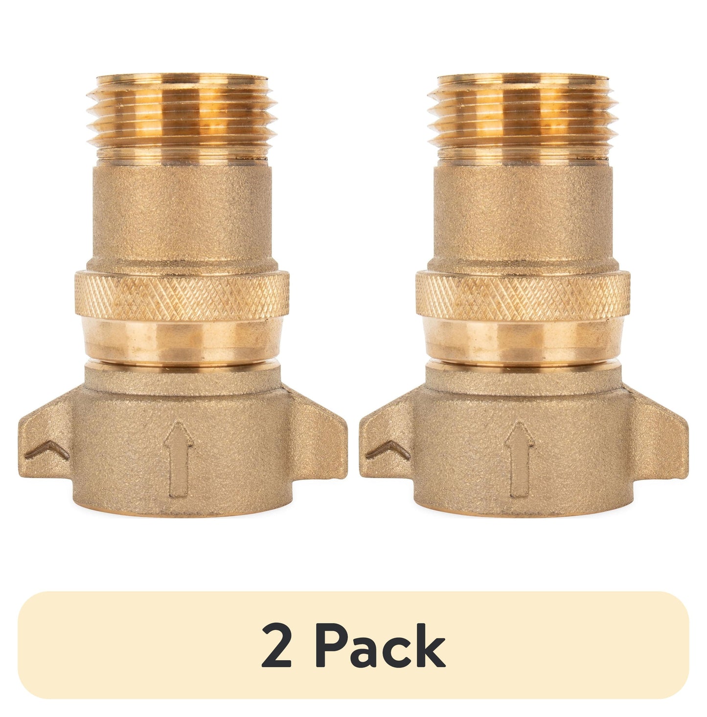 (2 pack) Camco RV Water Pressure Regulator - Reduces Water Pressure to 40-50 PSI â€“ Brass (40051)